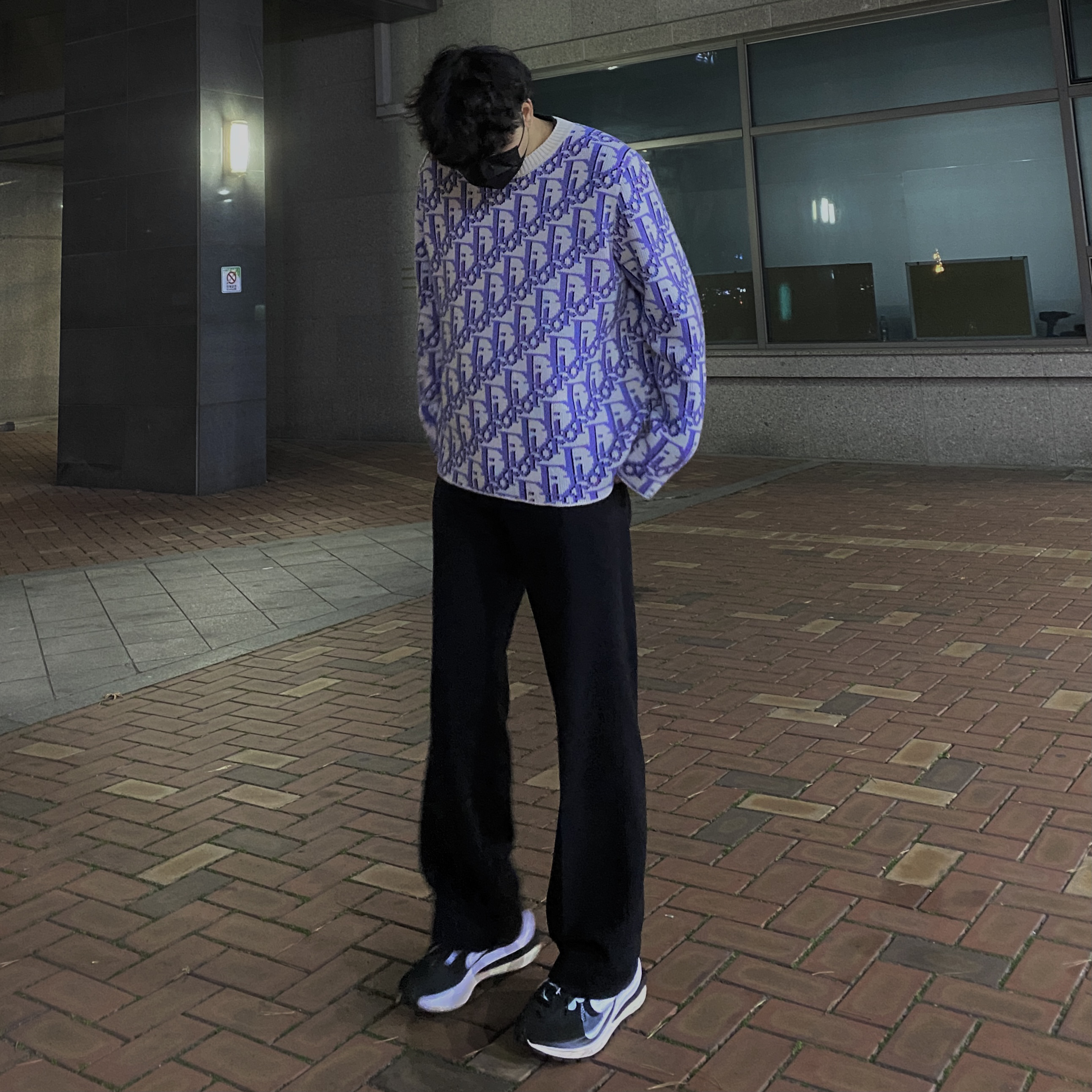 Nike x Sacai VaporWaffle Black White 착용 스타일