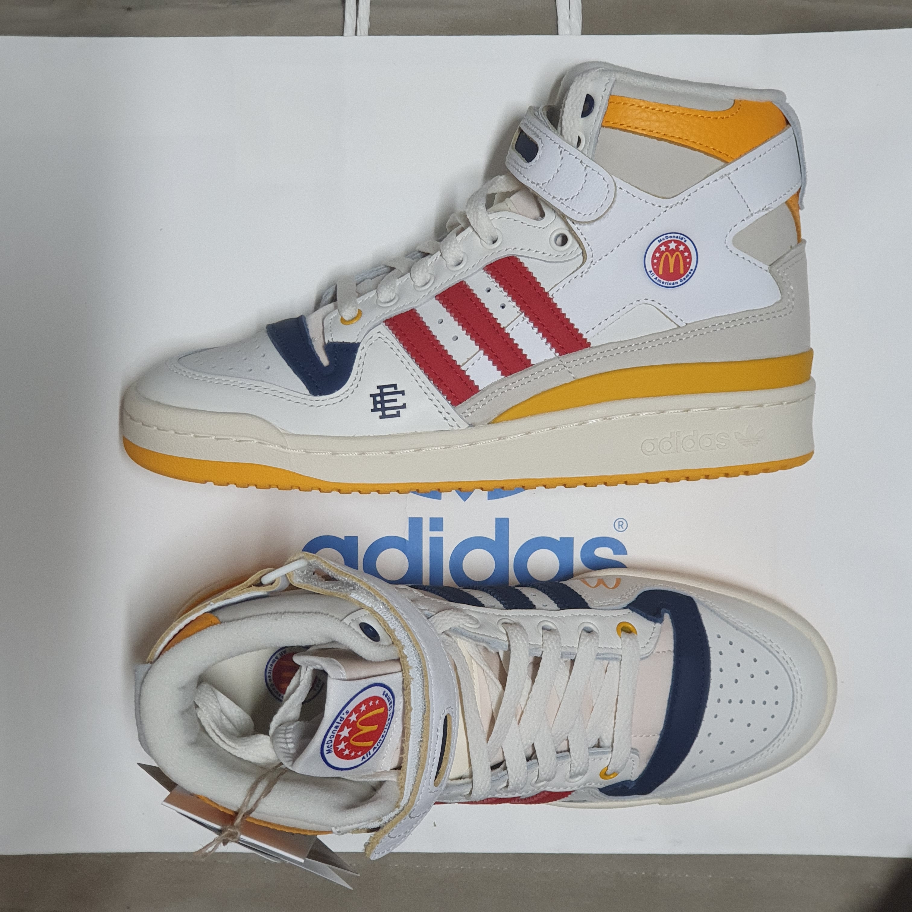 Adidas x Eric Emanuel Forum 84 High McDonald's All American 착용 스타일 - 2