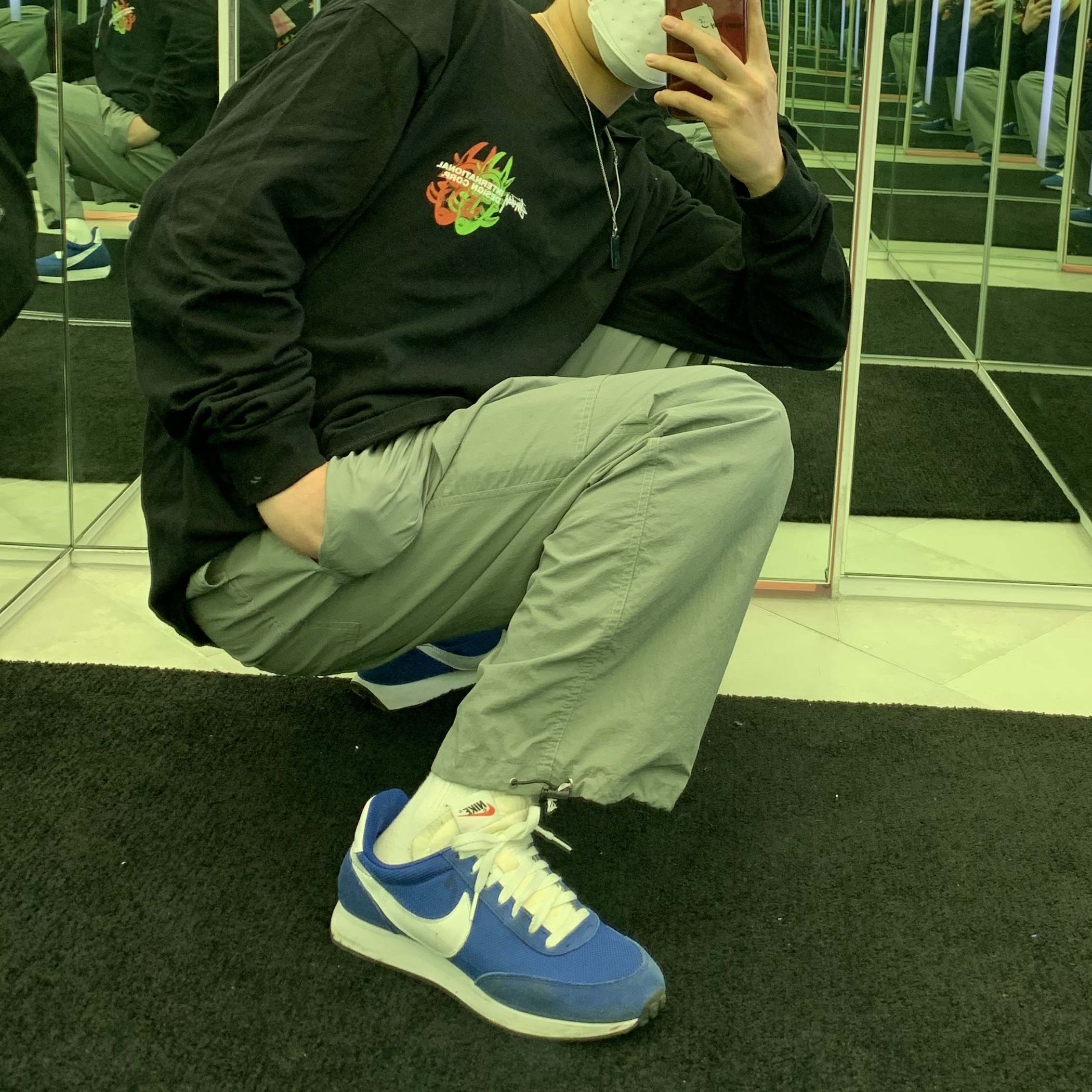 Nike Air Tailwind 79 Indigo Force 착용 스타일