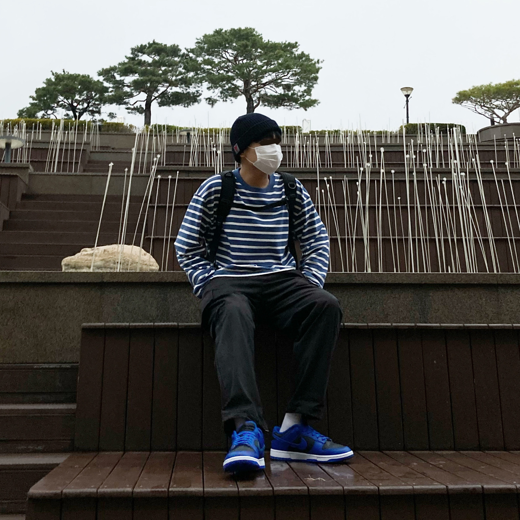 Nike Dunk Low Retro Hyper Cobalt 착용 스타일