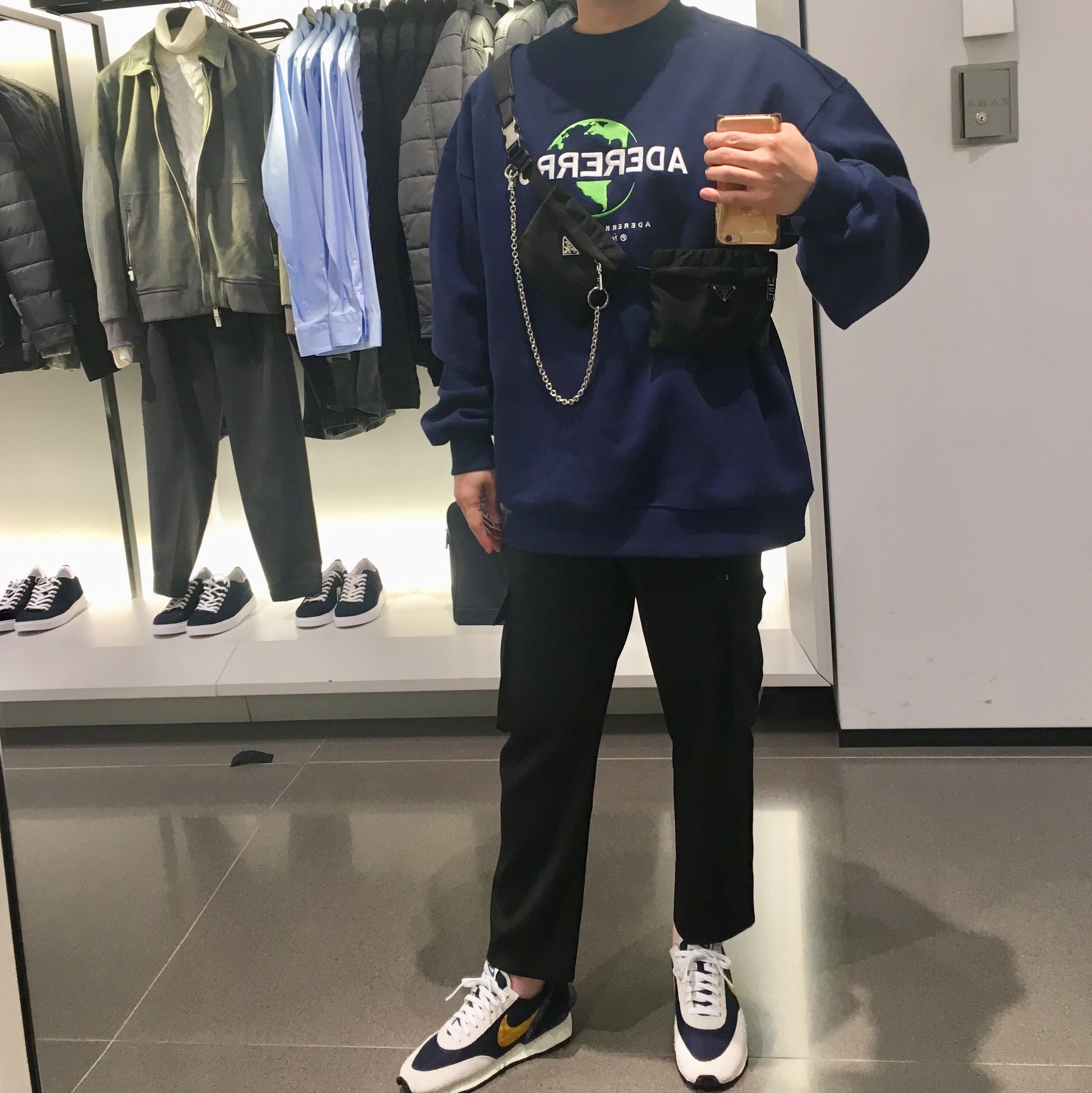 (W) Nike x Undercover Daybreak Obsidian 착용 스타일