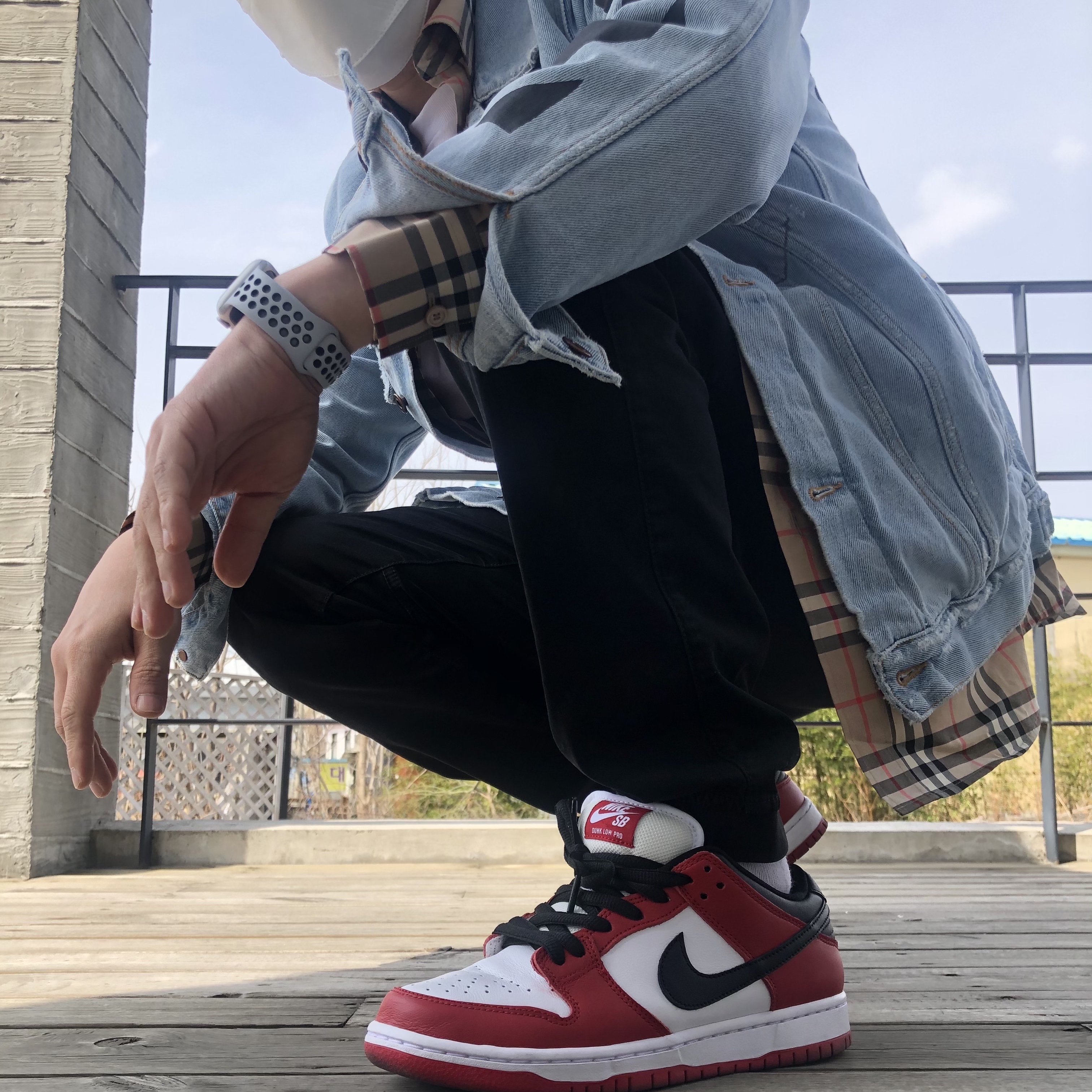 Nike SB Dunk Low Pro Chicago 착용 스타일