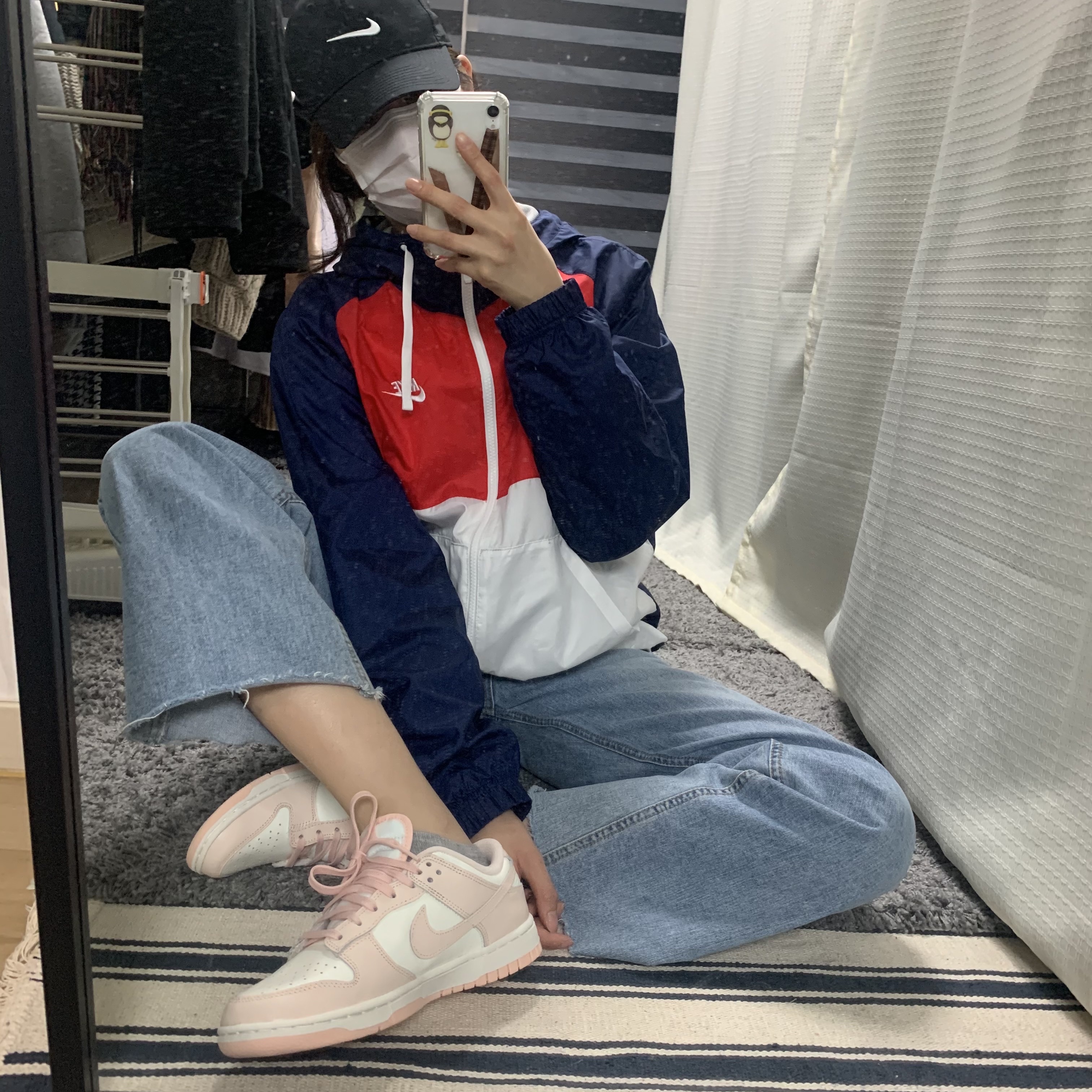 (W) Nike Dunk Low Orange Pearl 착용 스타일