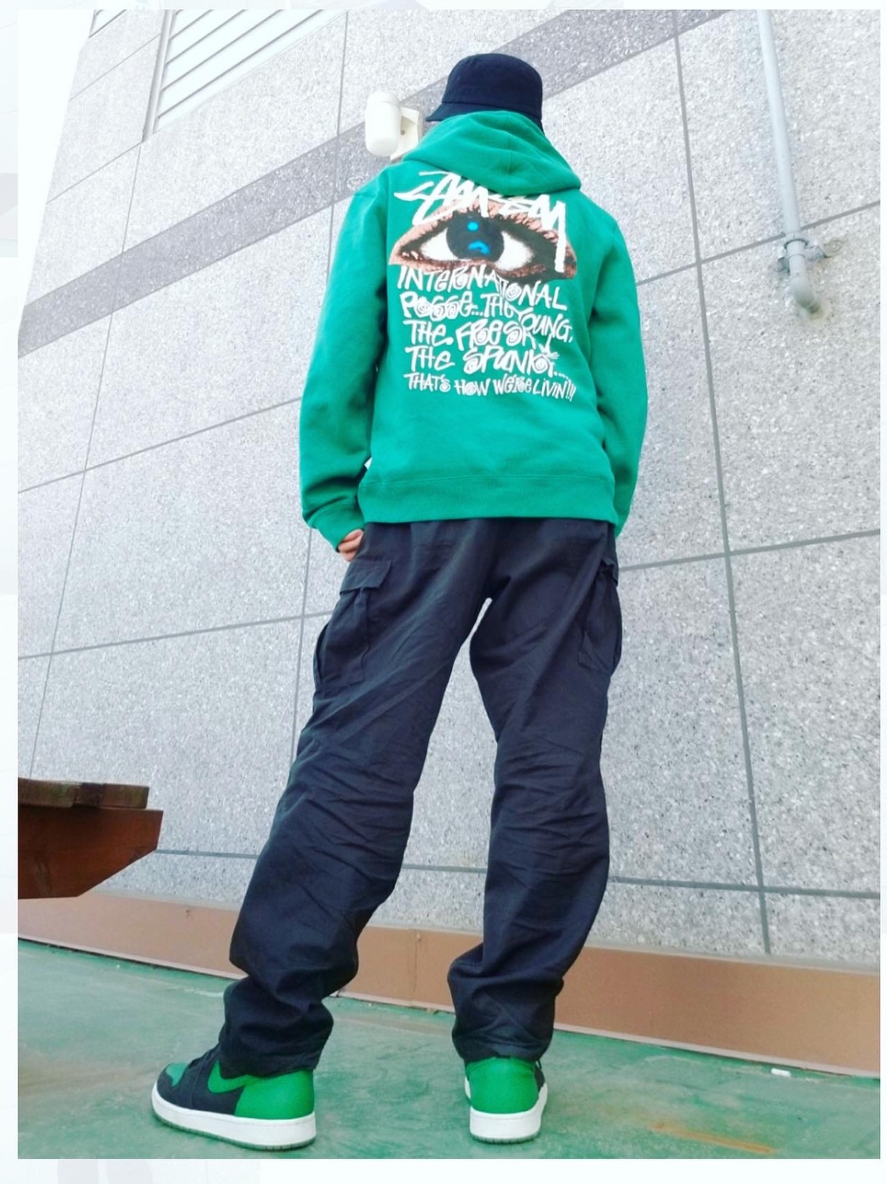 Jordan 1 Retro High OG Pine Green Black 착용 스타일