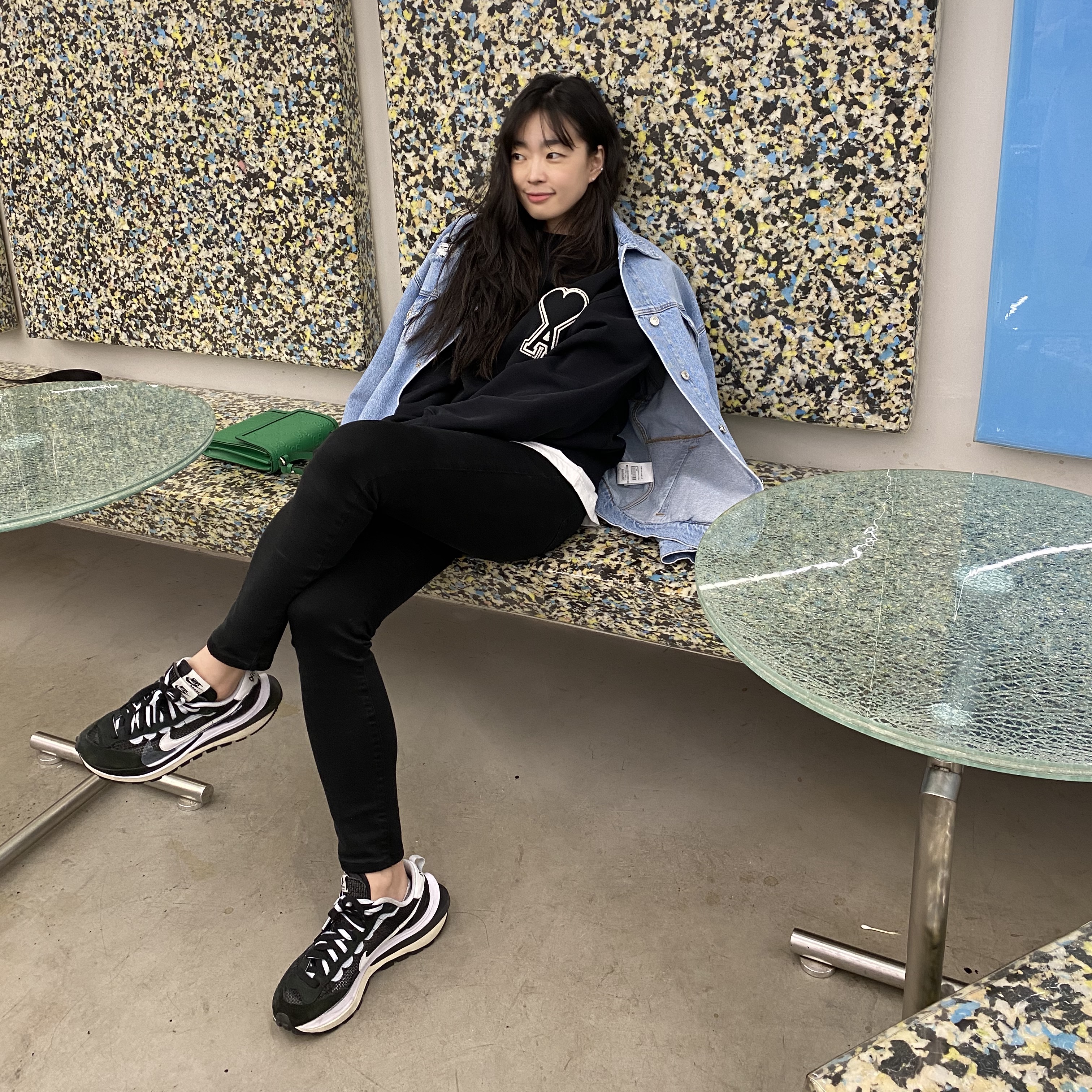 Nike x Sacai VaporWaffle Black White 착용 스타일