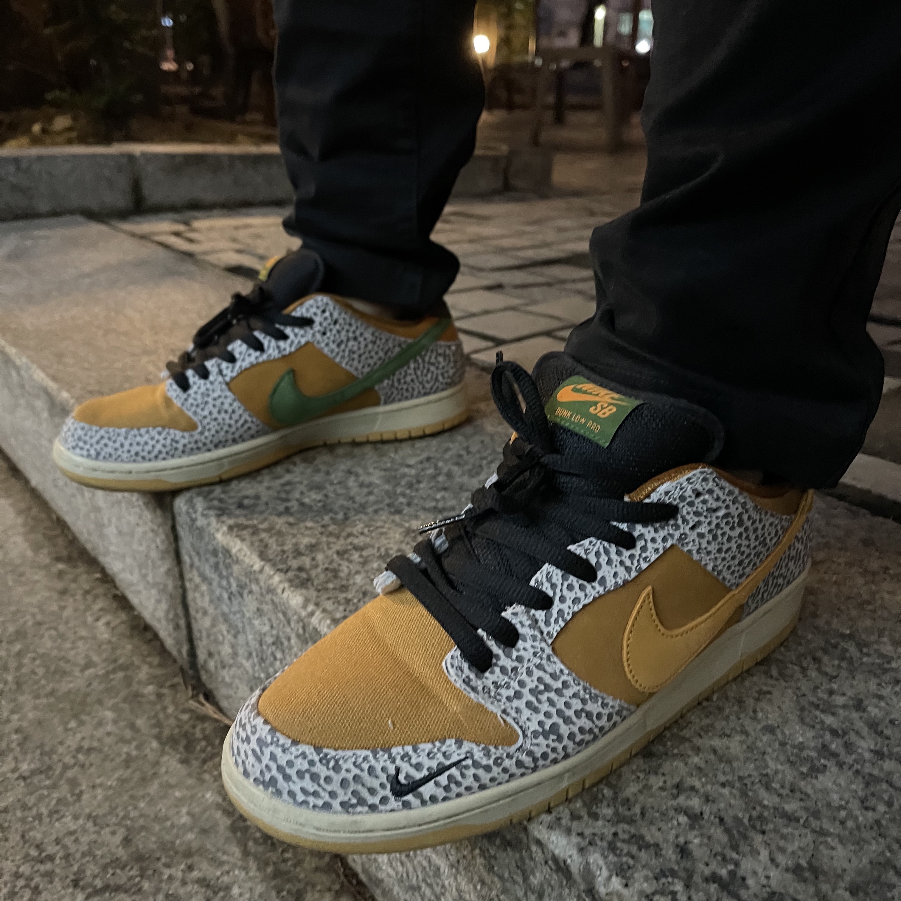 Nike SB Dunk Low Pro Safari 착용 스타일 - 2