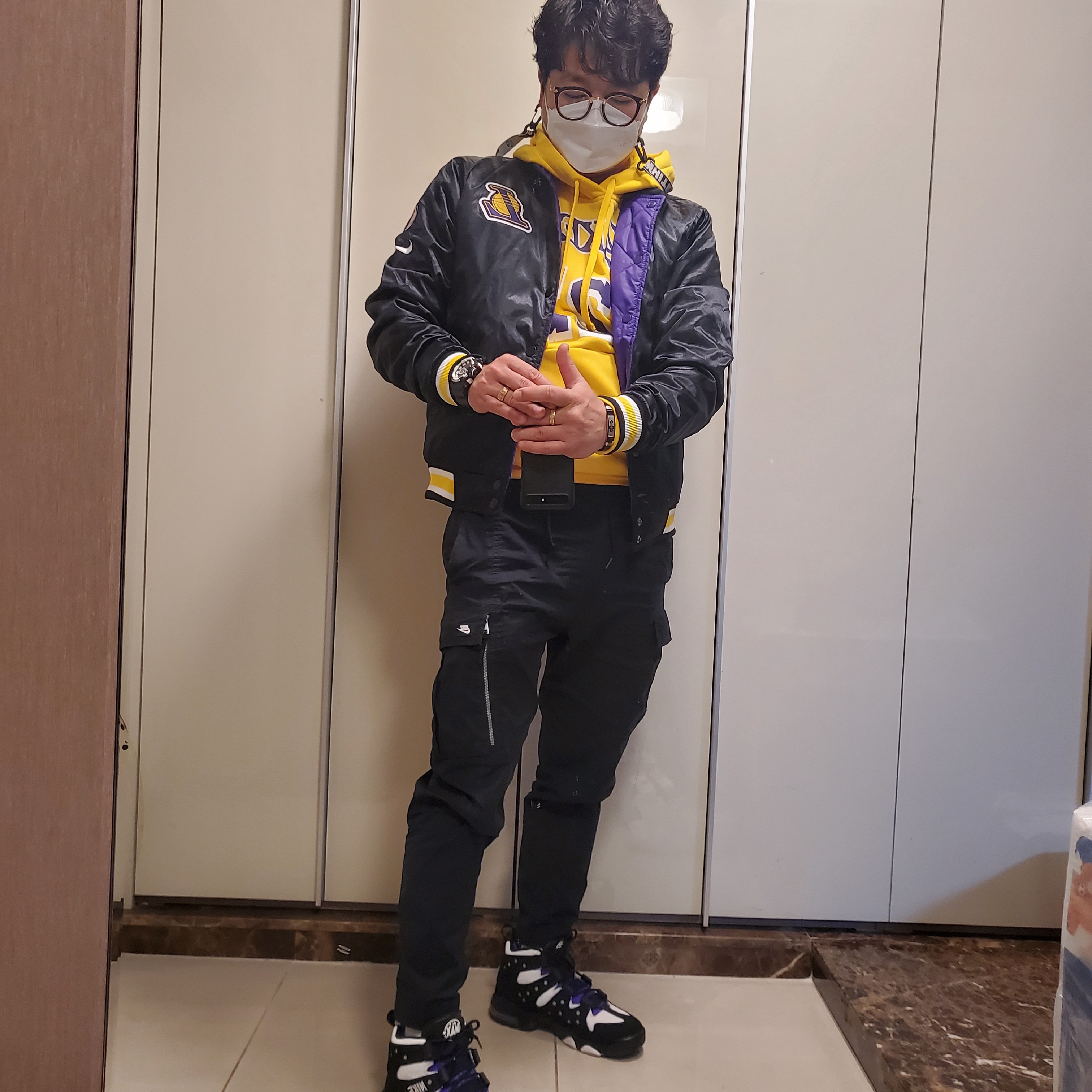 Nike Air Max 2 CB 94 Black Purple 2015 착용 스타일