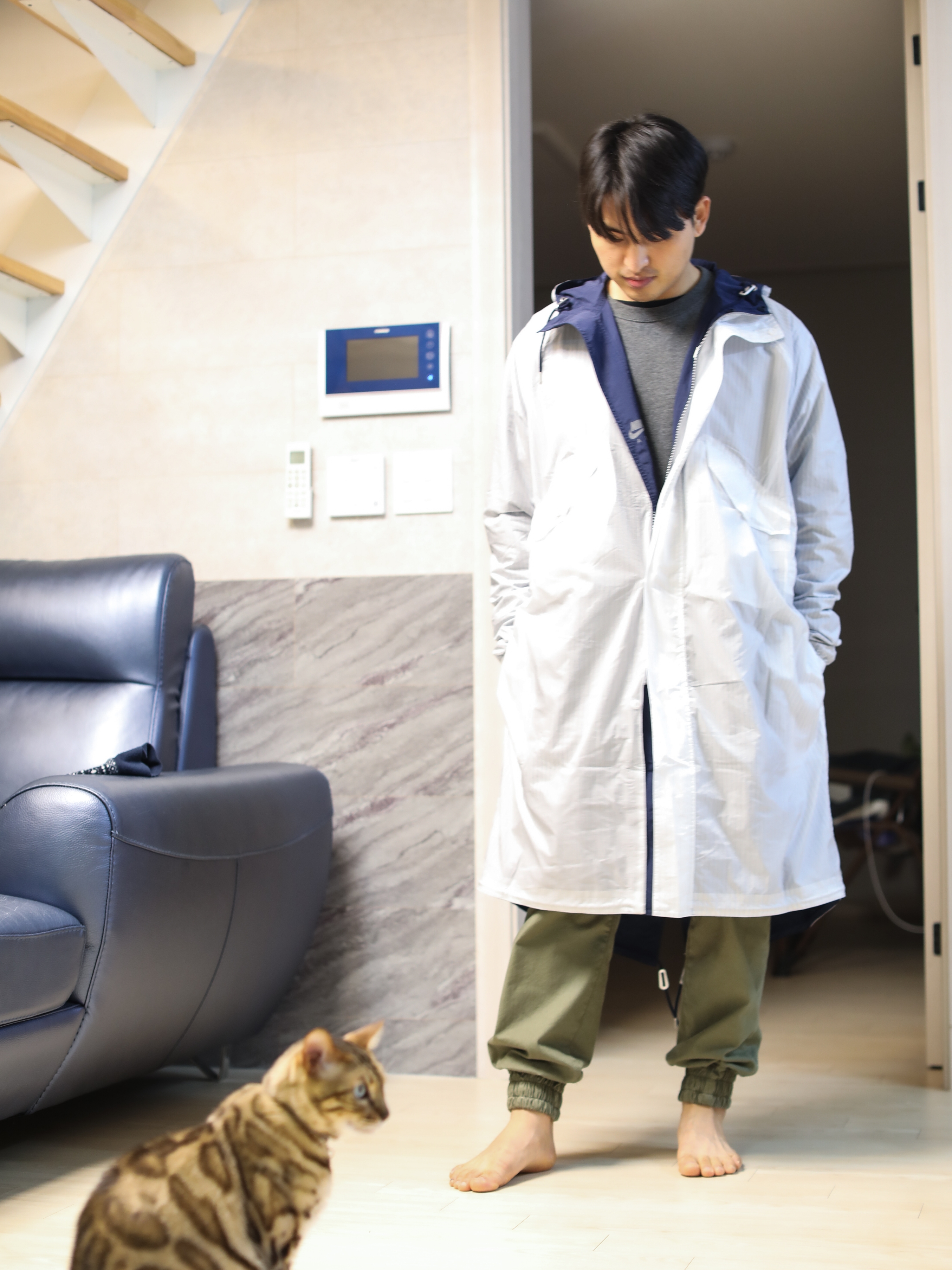 Nike x Kim Jones Reversible Parka Navy - Asia 착용 스타일 - 2