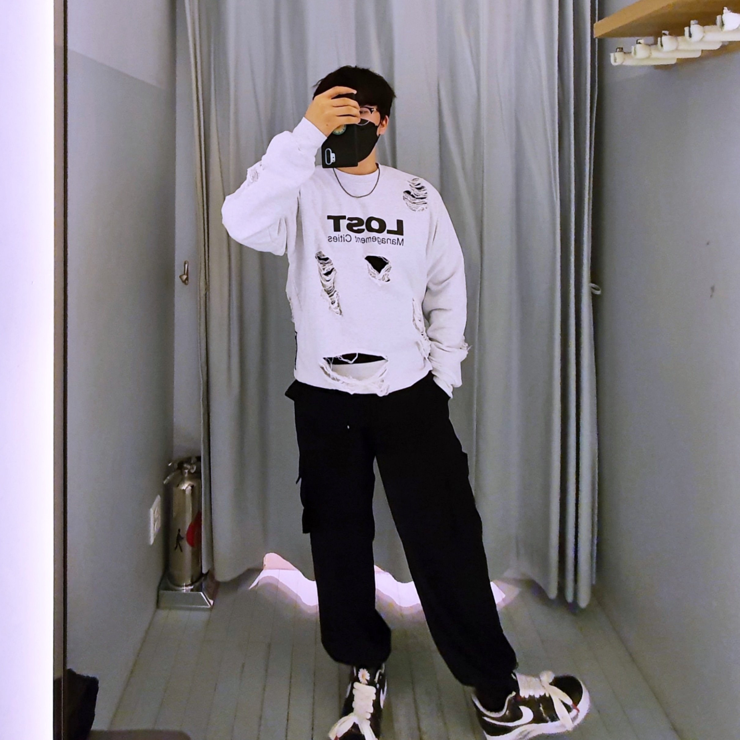 Nike x Peaceminusone Air Force 1 Low Para-Noise 착용 스타일