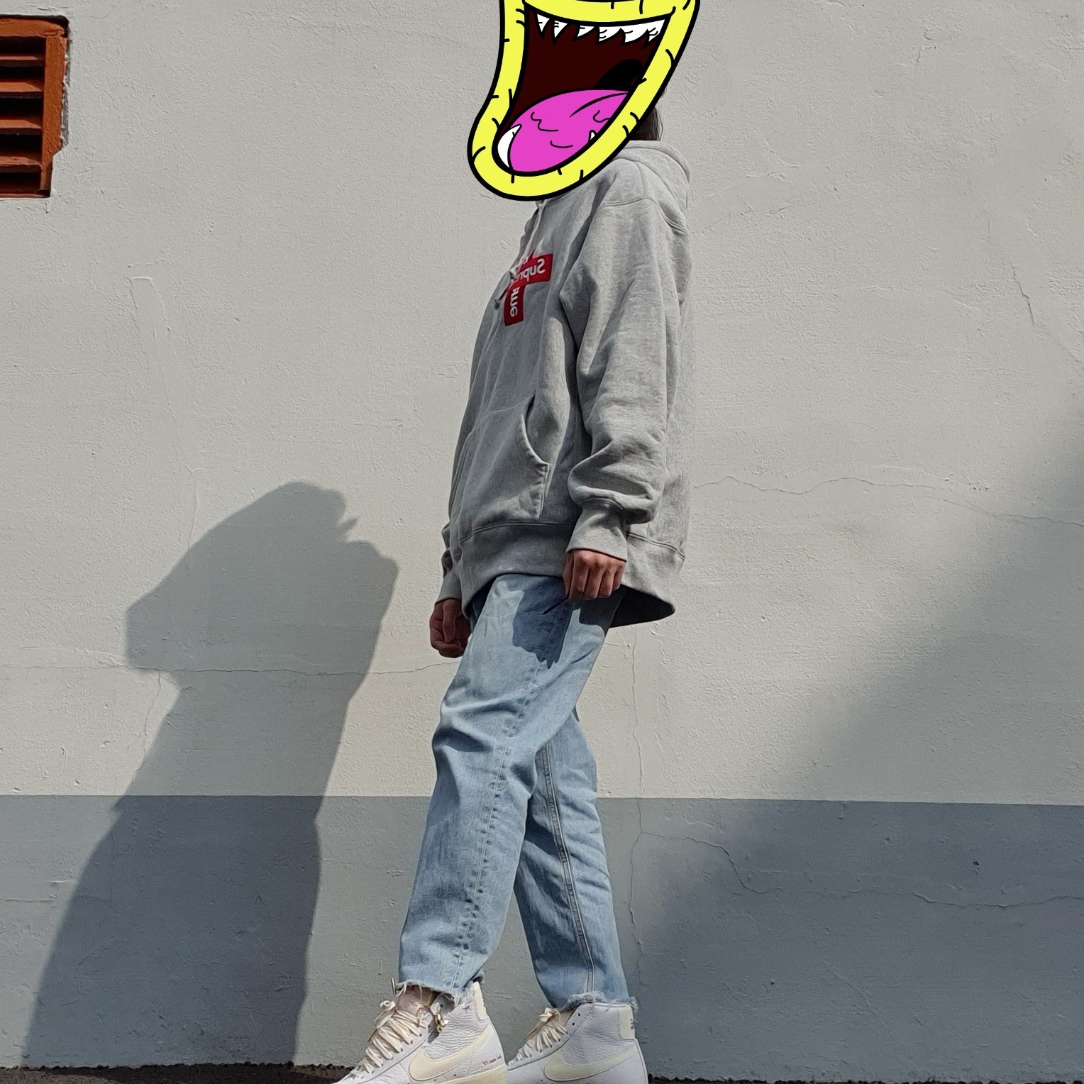 Supreme Cross Box Logo Hooded Sweatshirt Heather Grey - 20FW, Nike Blazer Mid '77 Vintage Popcorn 착용 스타일