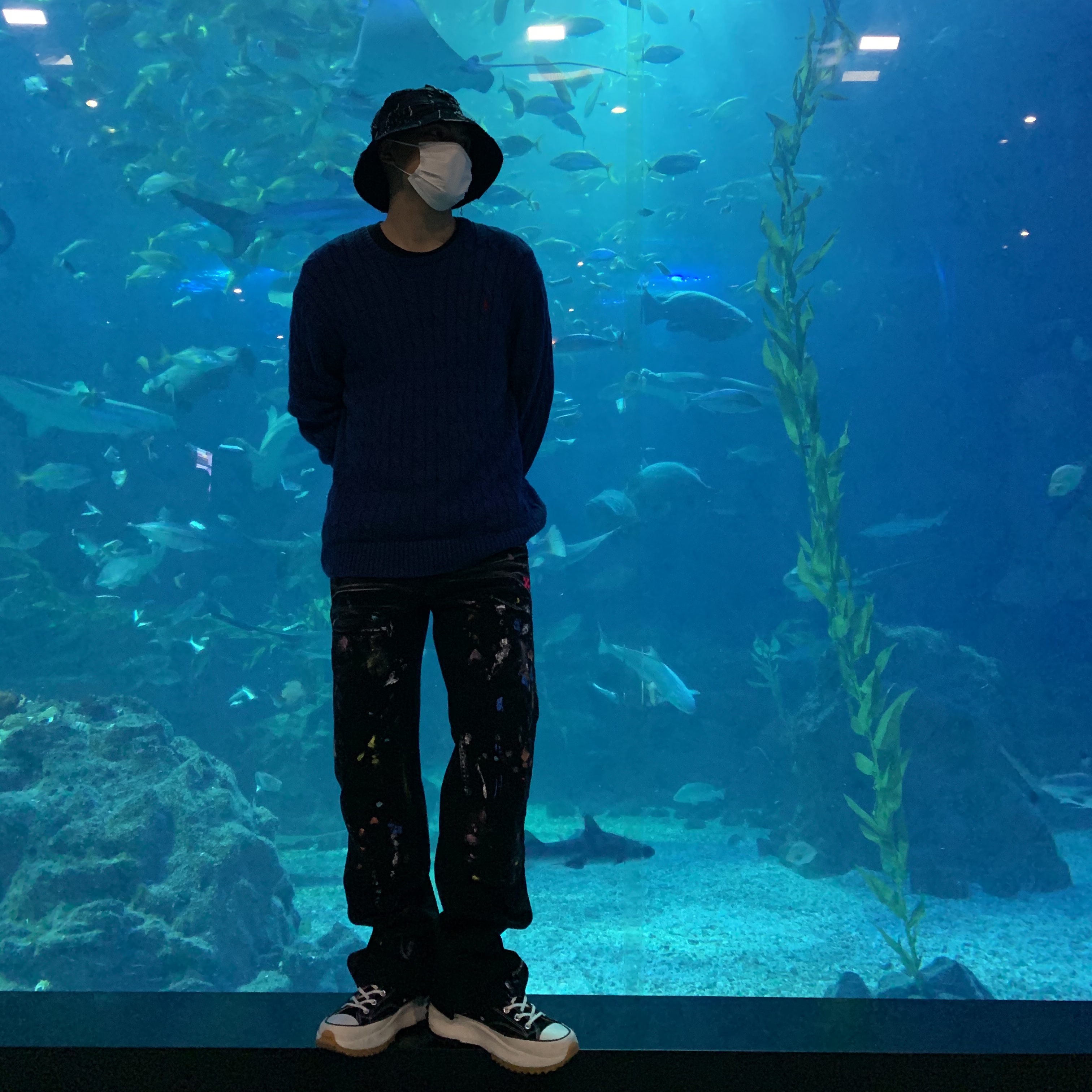 Converse x JW Anderson Run Star Hike Hi Black 착용 스타일