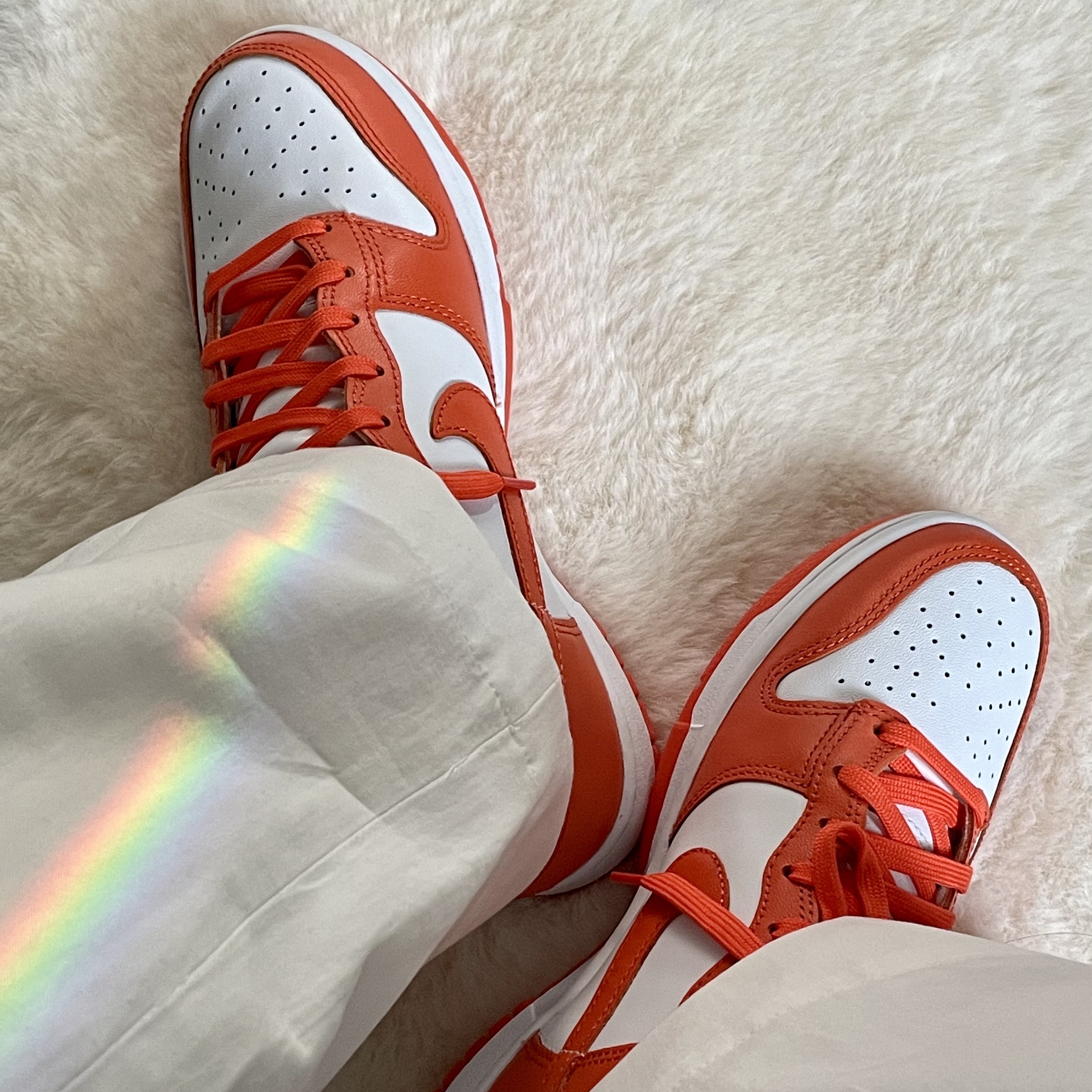 Nike Dunk High Retro Orange Blaze 착용 스타일