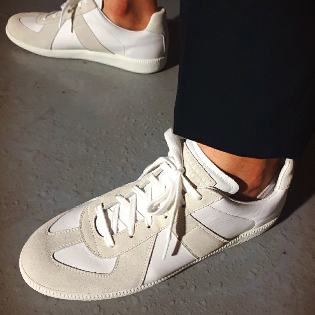 Maison Margiela Calfskin Replica Sneakers White 착용 스타일 - 5