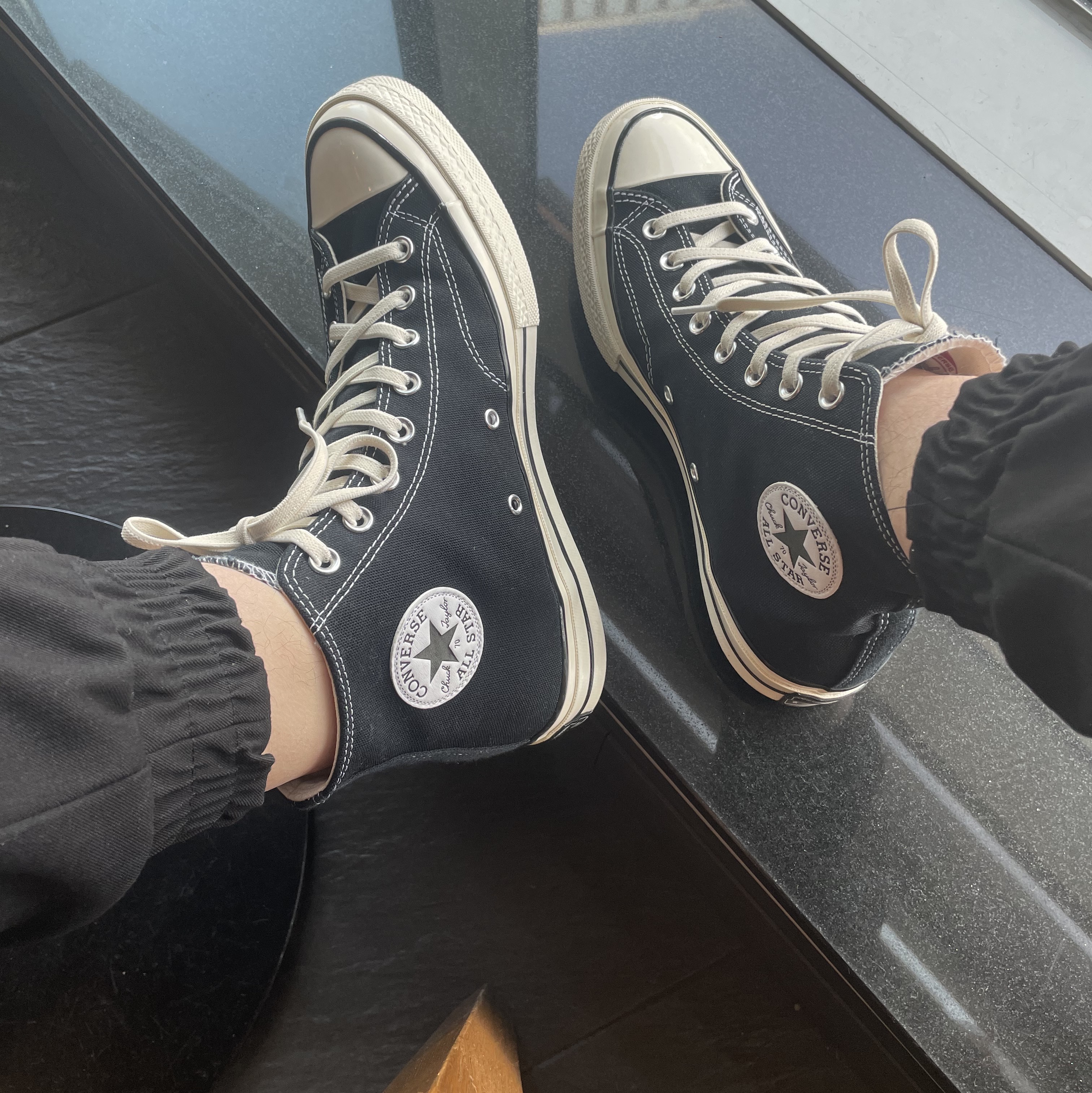 Converse Chuck 70 Hi Black 착용 스타일