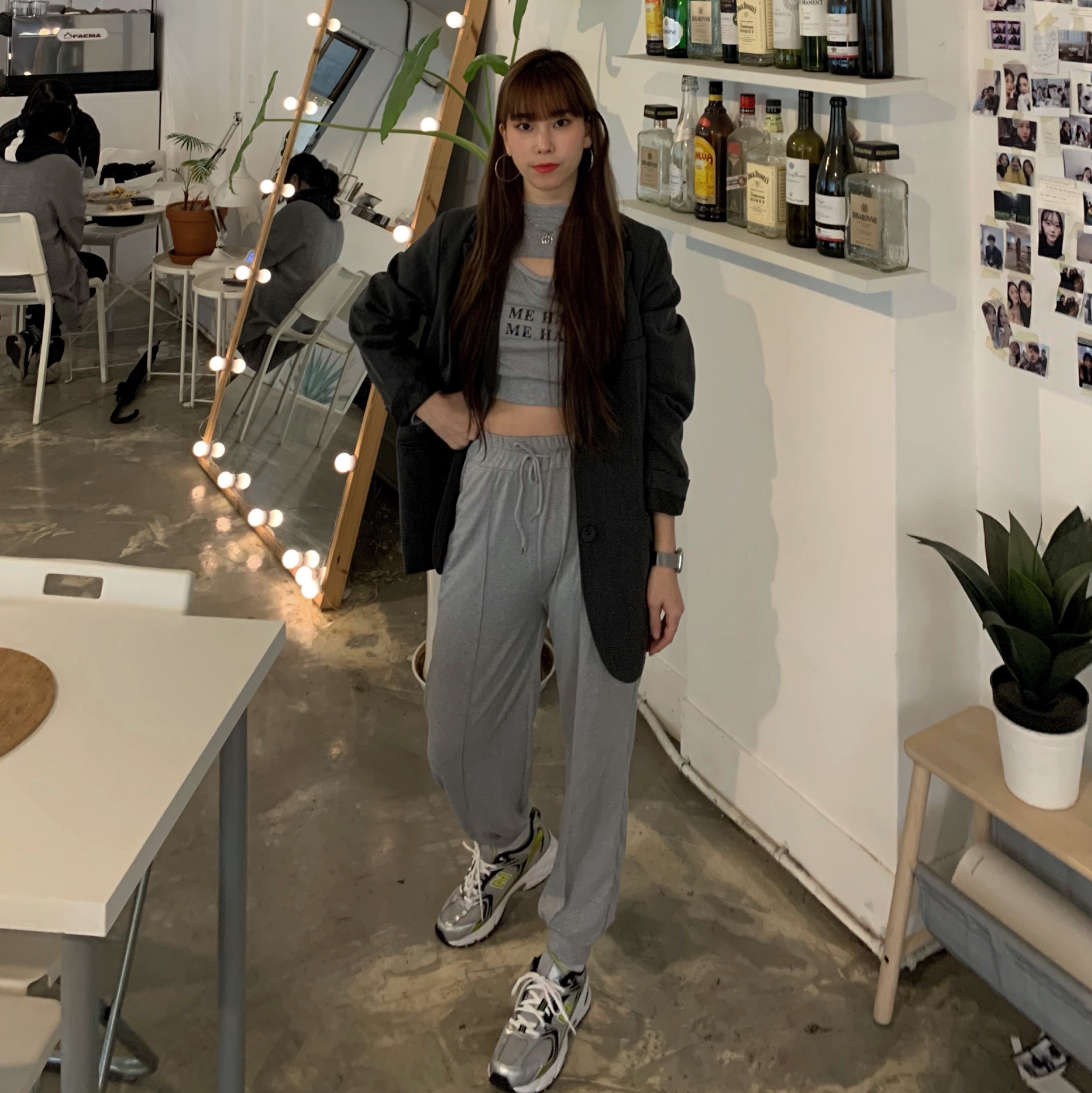 New Balance 530 Silver 착용 스타일 - 2