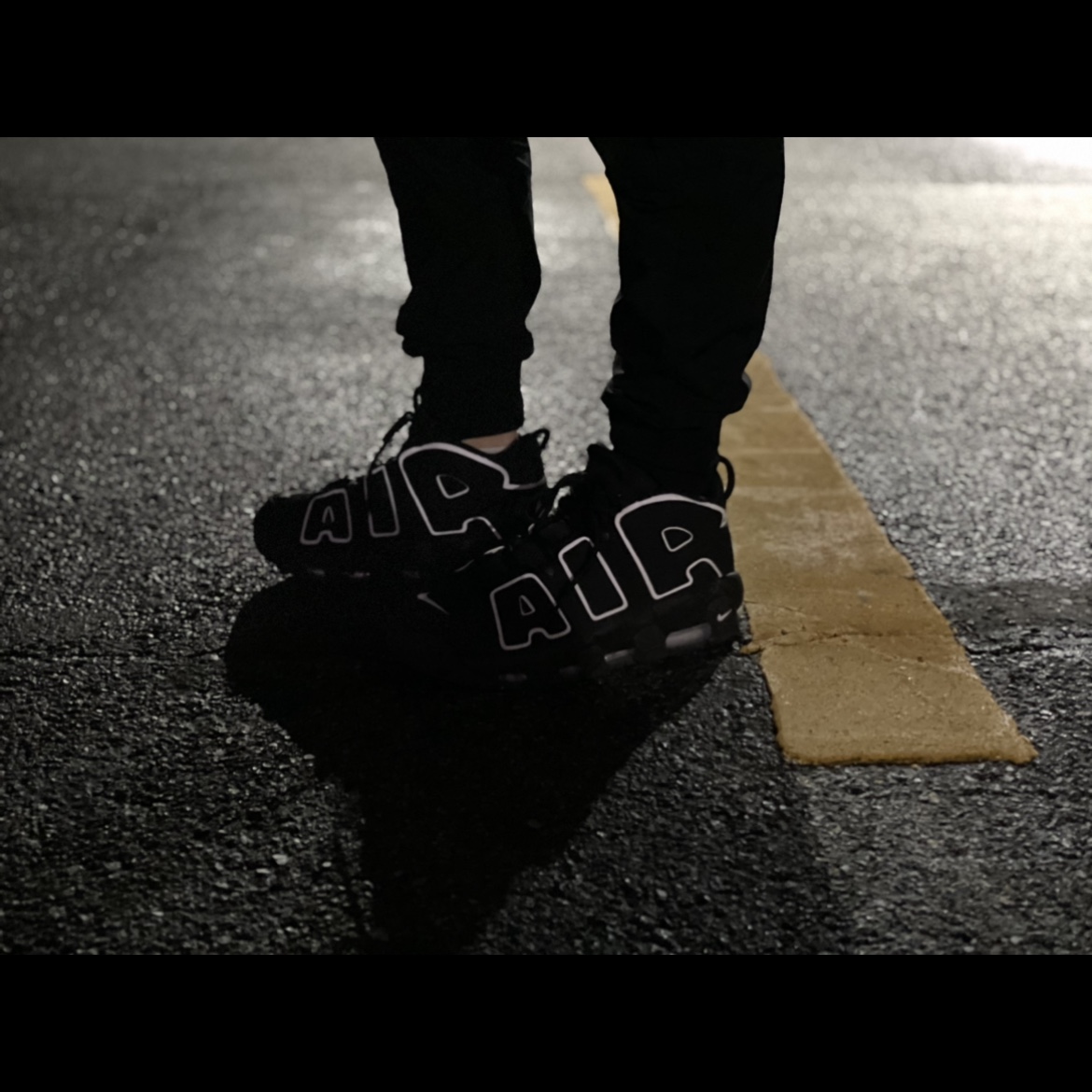 Nike Air More Uptempo Black White 2020 착용 스타일