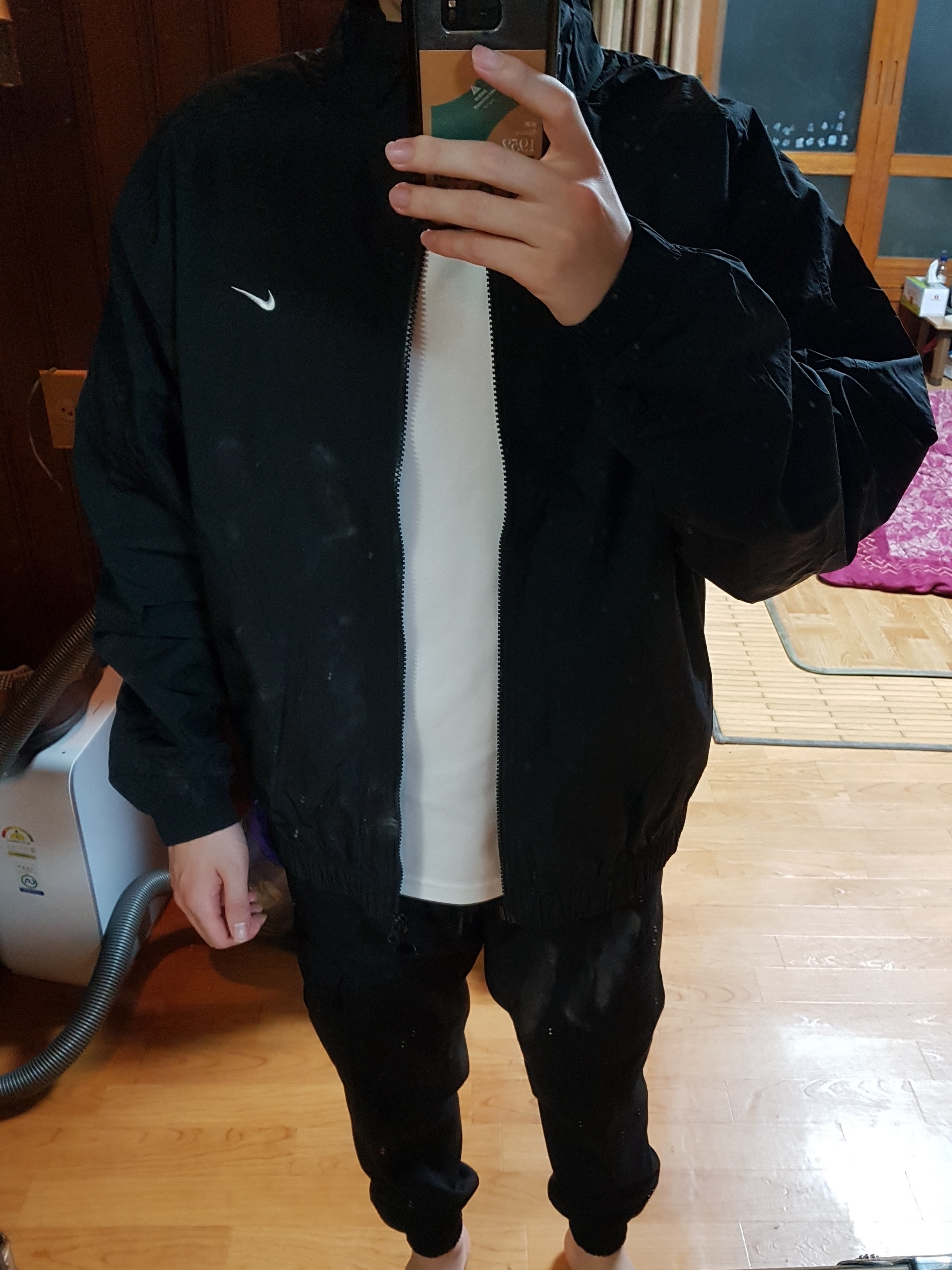 Nike M NRG Track Jacket Black 착용 스타일