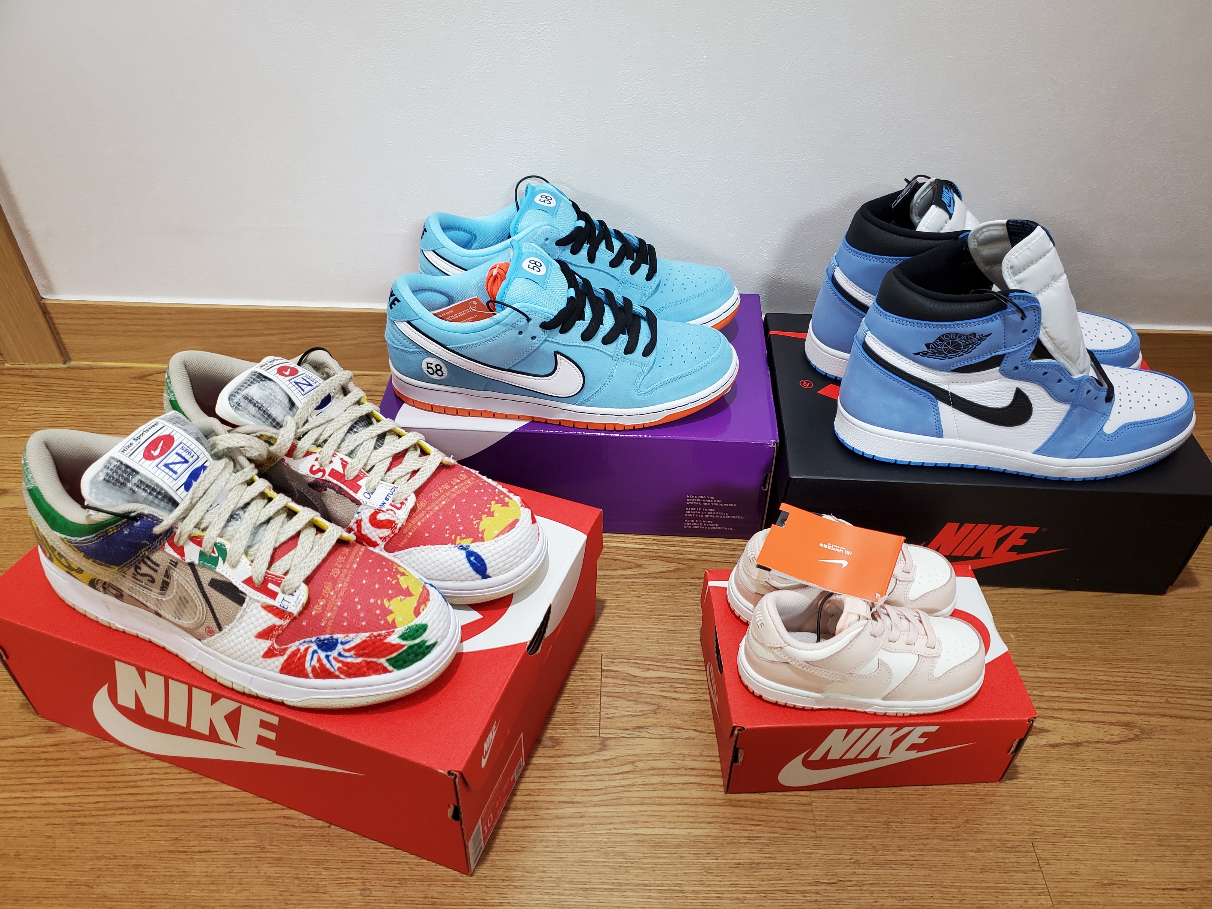Nike SB Dunk Low Pro Blue Chill, Nike Dunk Low SP City Market 착용 스타일 - 1