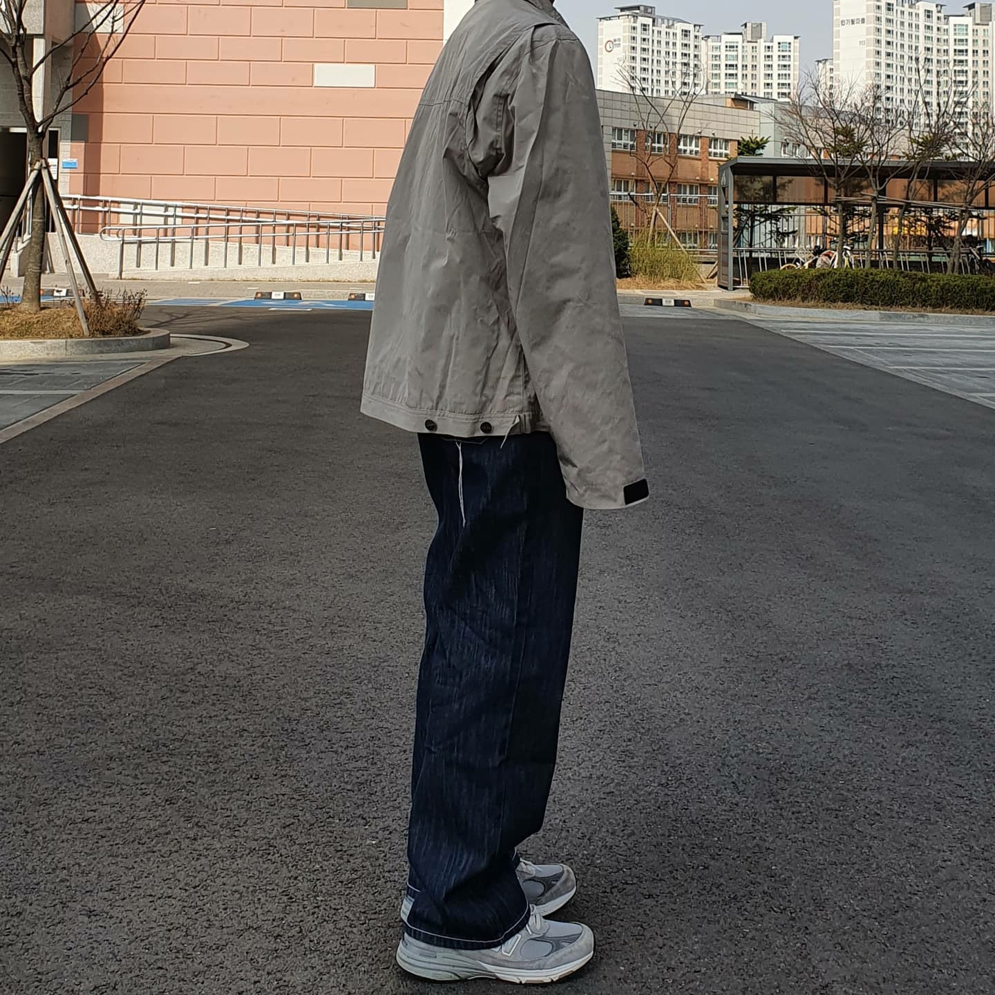 New Balance 993 Made in USA Grey - 2E Wide 착용 스타일 - 3