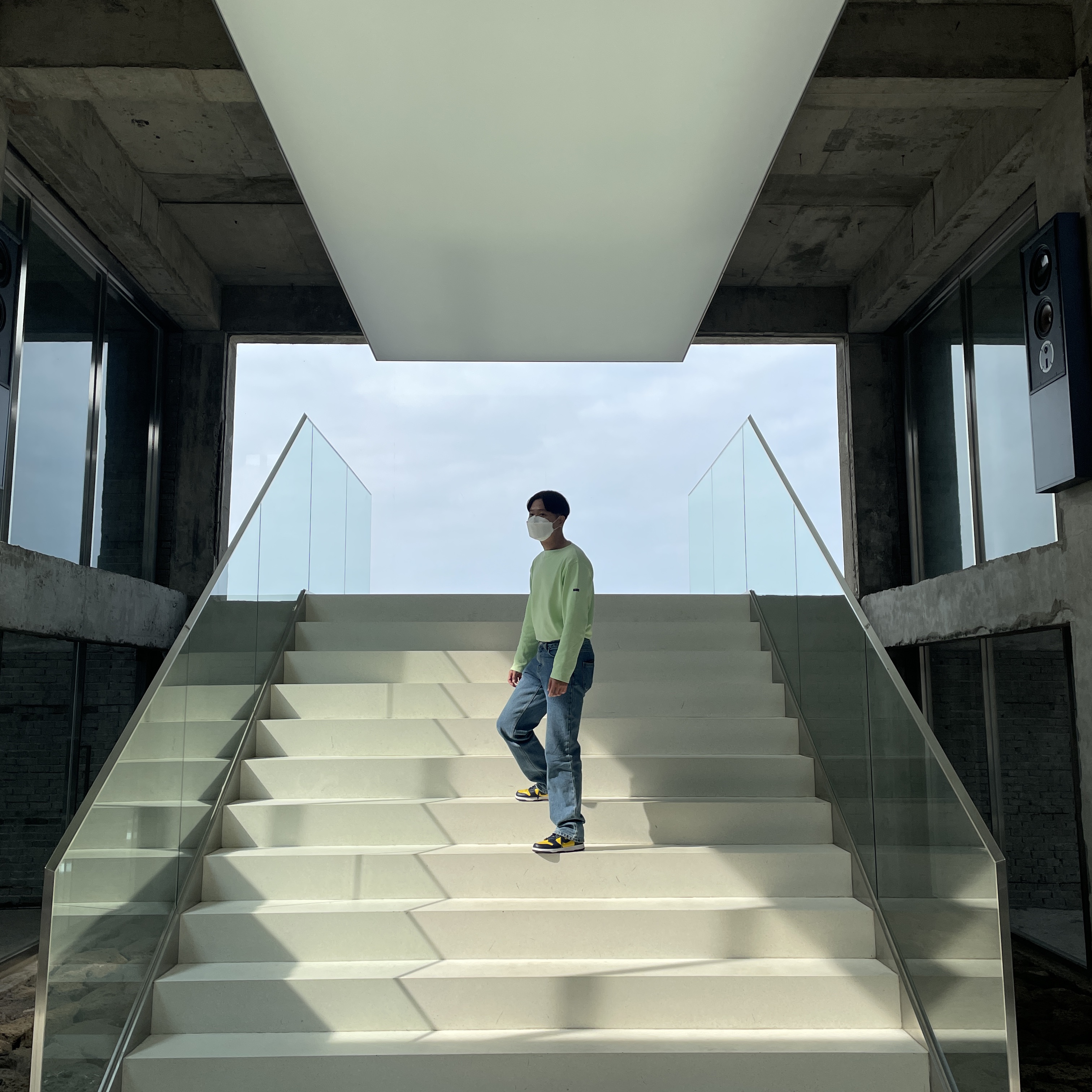 Nike Dunk High SP Maize & Blue 착용 스타일