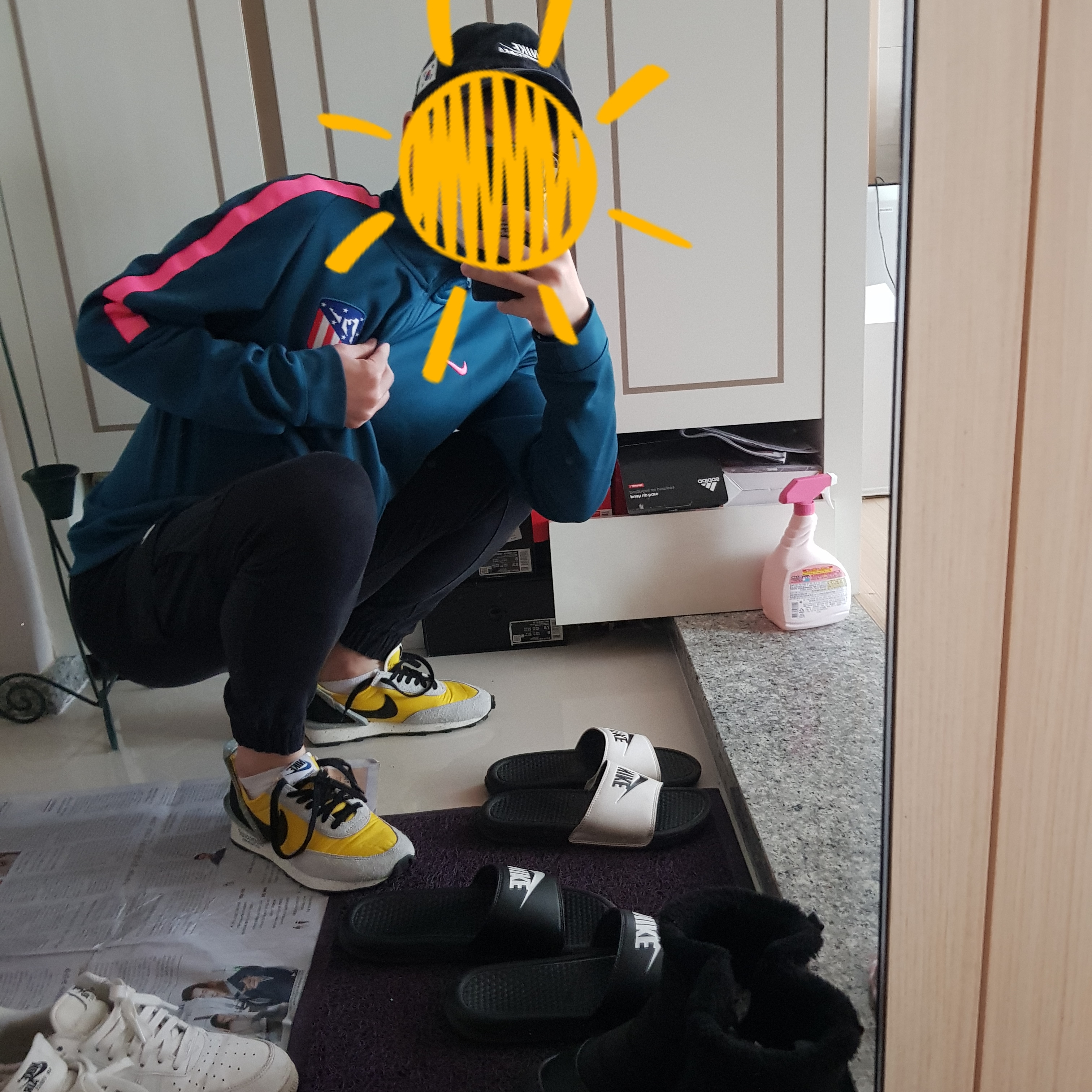 Nike x Undercover Daybreak Bright Citron 착용 스타일