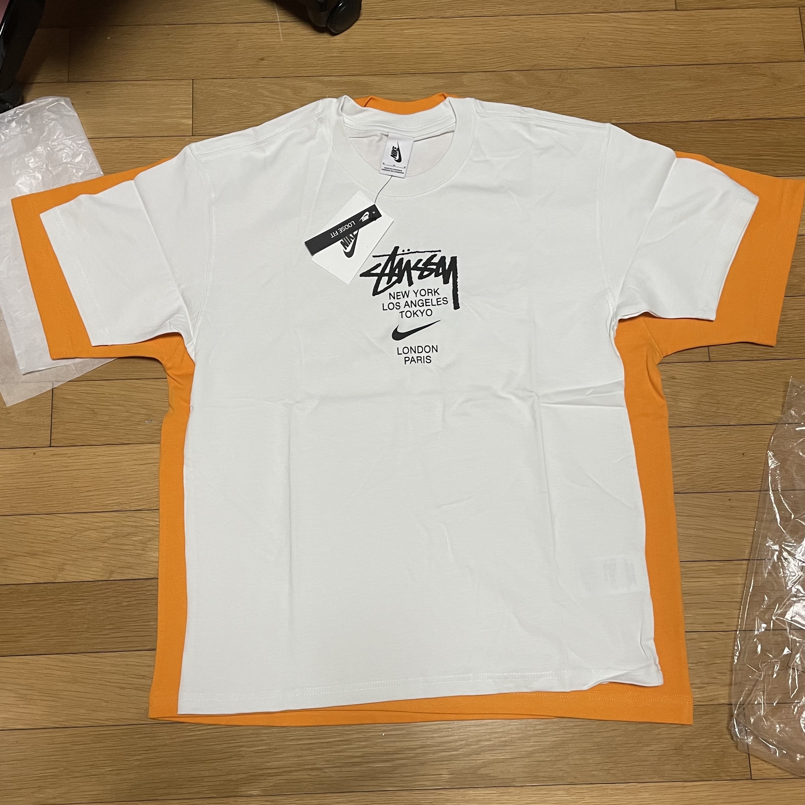 Nike x Kim Jones Oversized T-Shirt Circuit Orange - Asia, Essentials 3D Silicon Applique Boxy T-Shirt Oatmeal/Oatmeal Heather/Light Heather Oatmeal 2020 착용 스타일 - 3