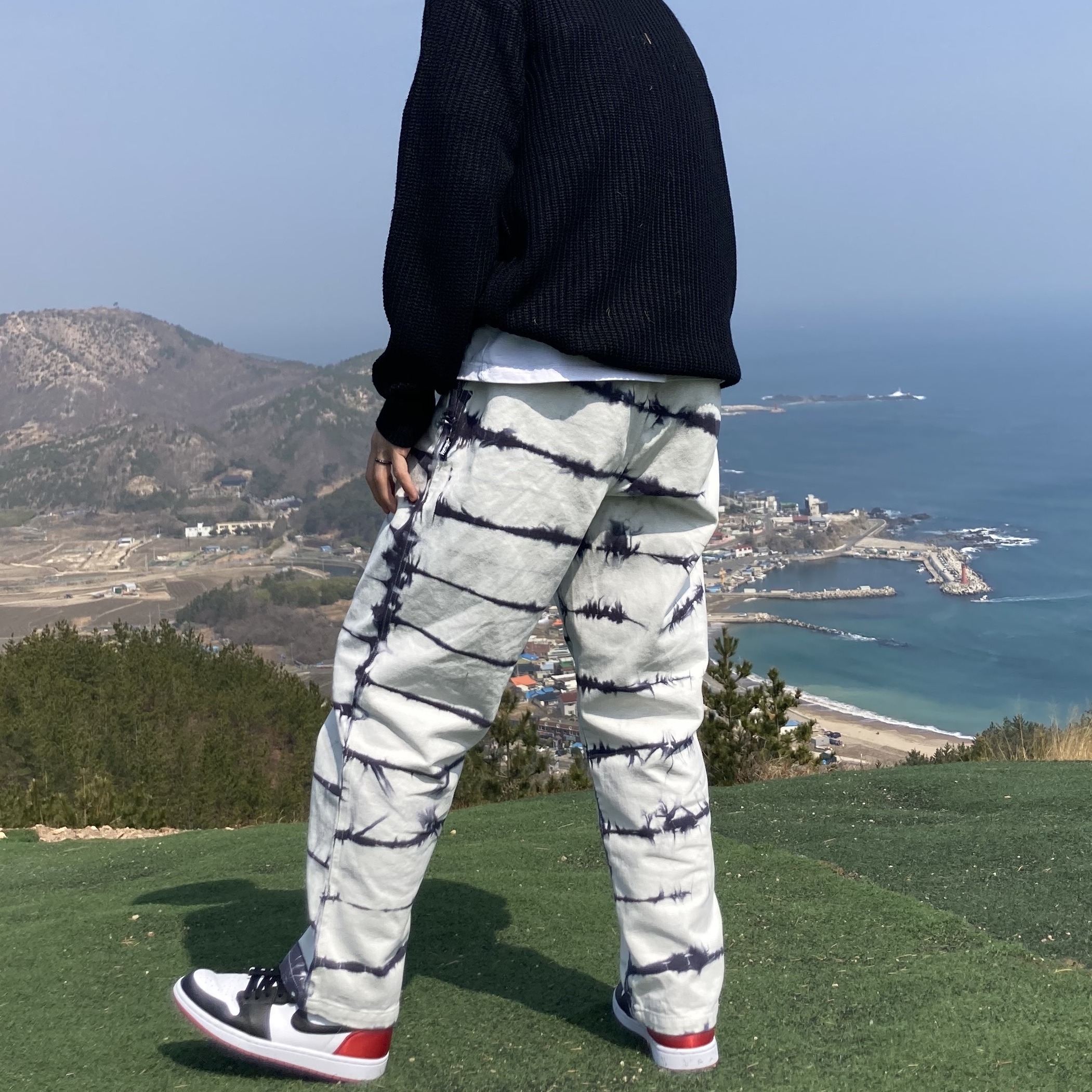 (W) Jordan 1 Retro High Satin Black Toe 착용 스타일