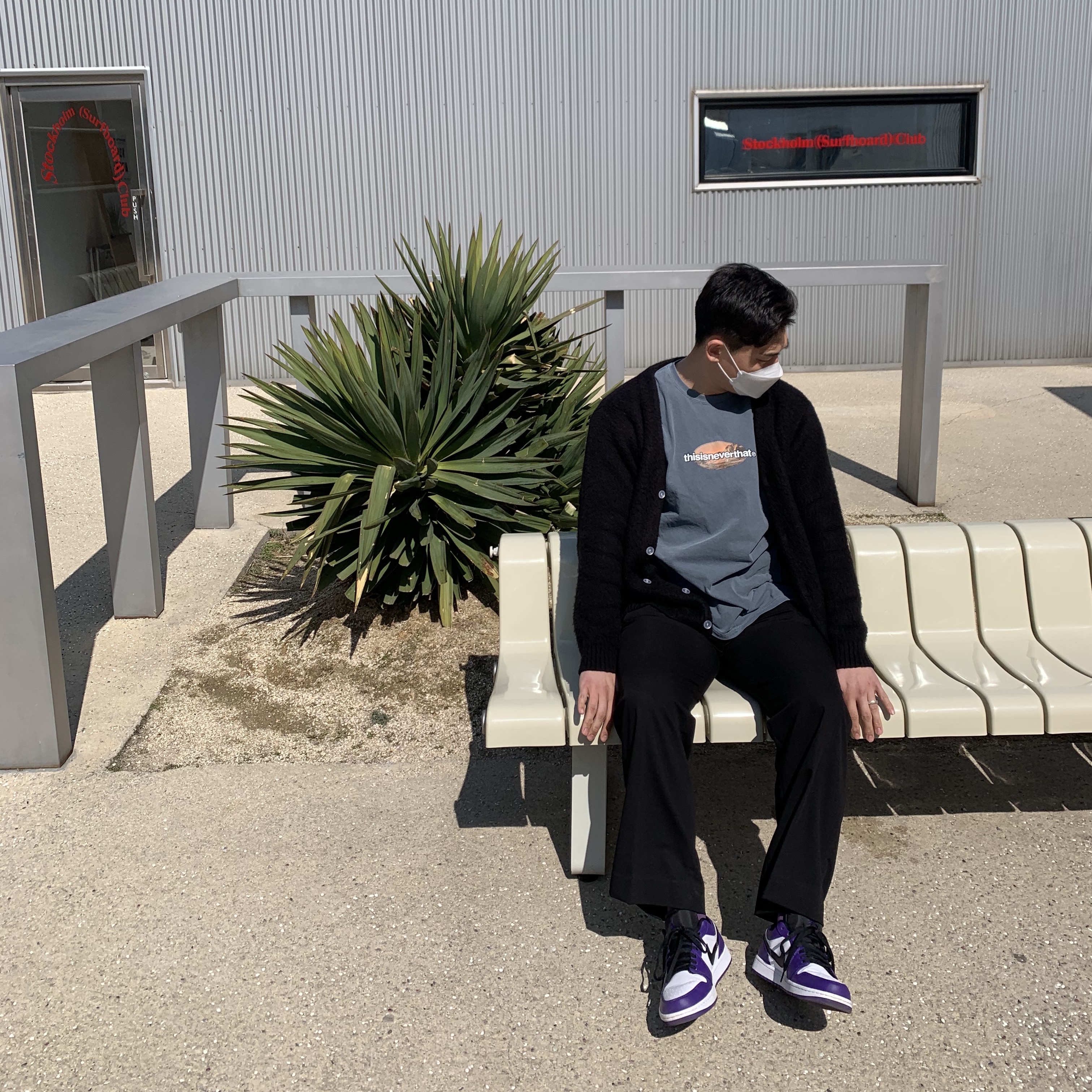 Jordan 1 Low Court Purple 2020 착용 스타일 - 2