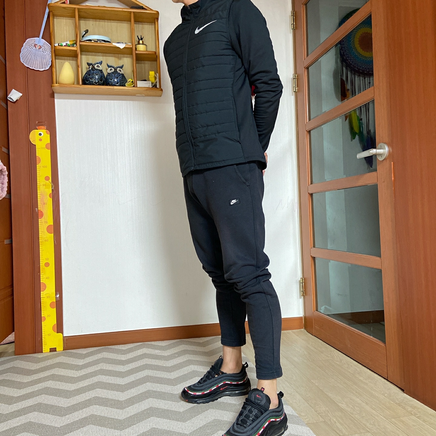 Nike x Undefeated Air Max 97 Black 착용 스타일
