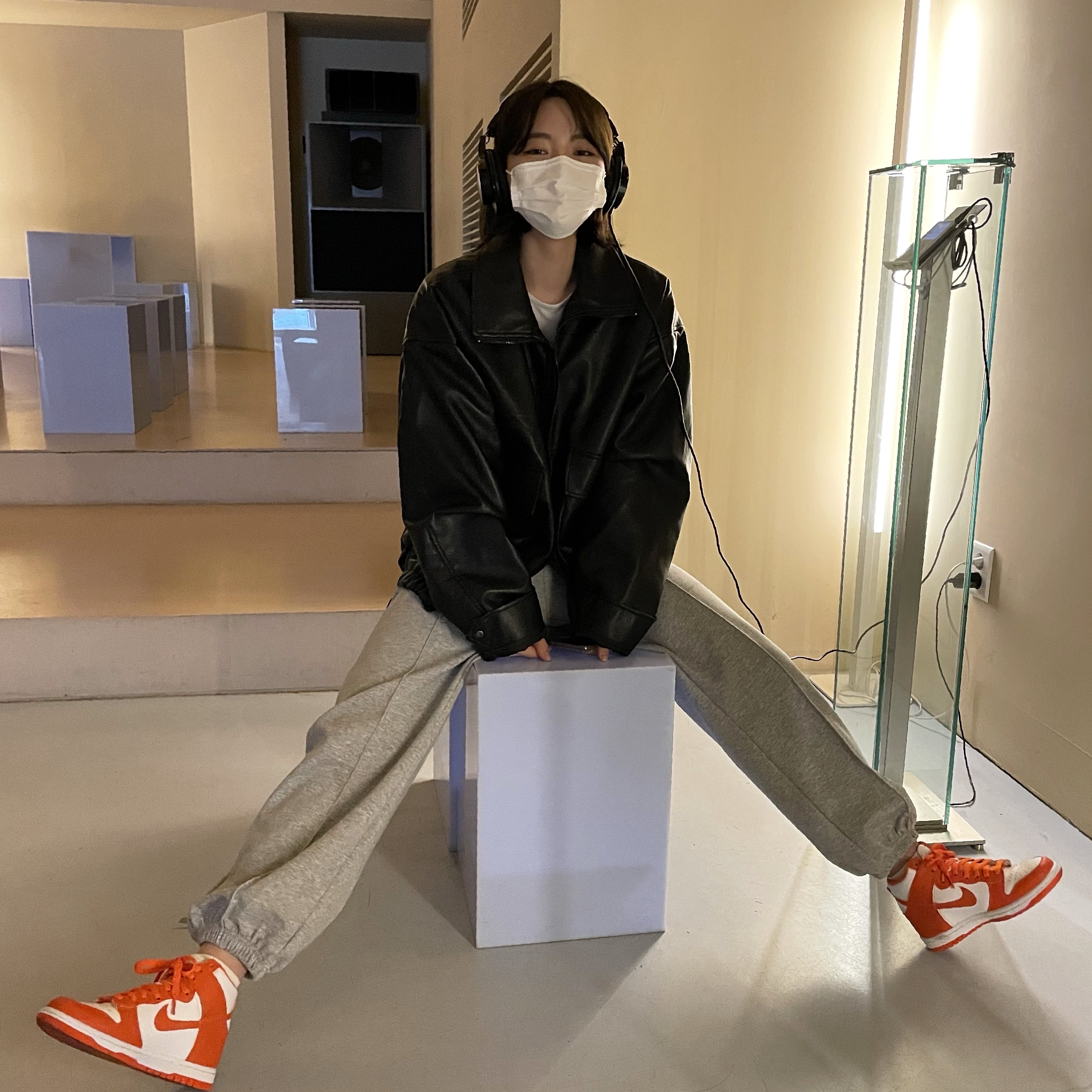 Nike Dunk High Retro Orange Blaze, (GS) Nike Dunk High Orange Blaze 착용 스타일 - 1