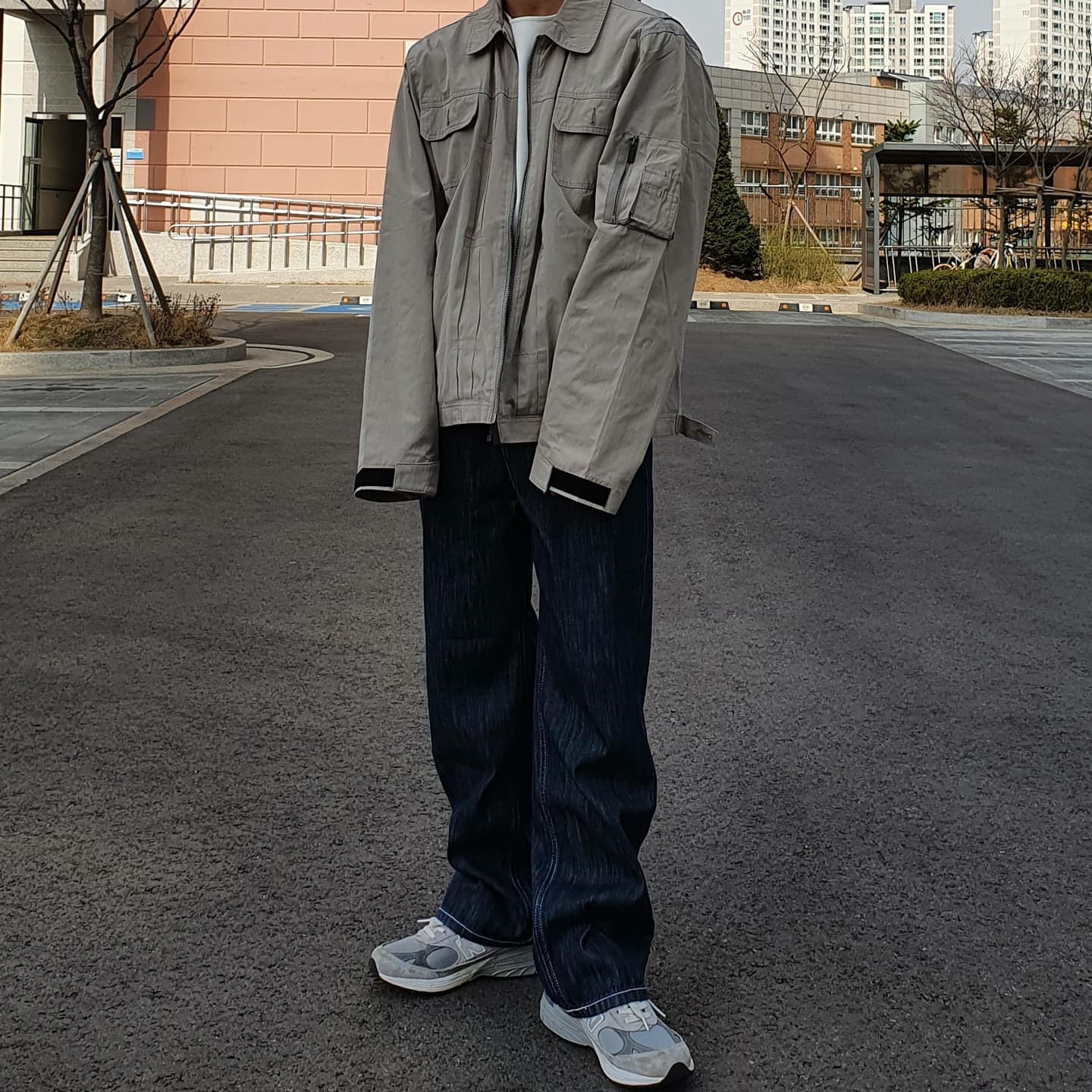 New Balance 993 Made in USA Grey - 2E Wide 착용 스타일 - 1