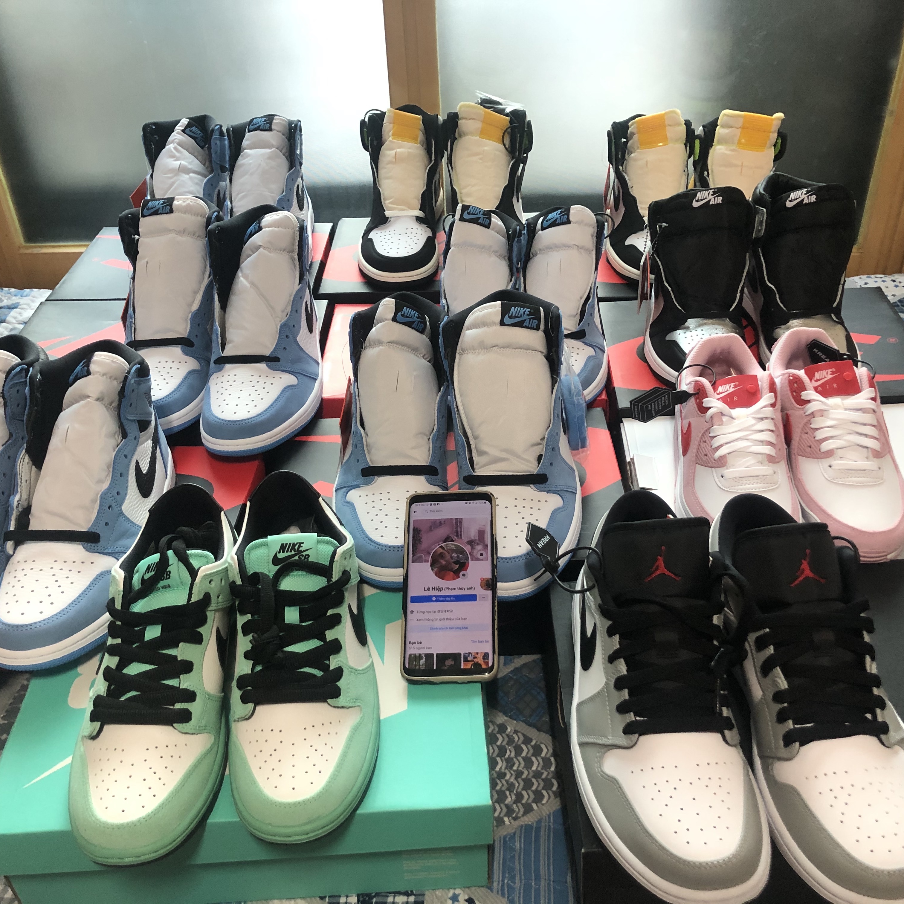 Jordan 1 Retro High OG University Blue, (GS) Jordan 1 Retro High OG University Blue 착용 스타일