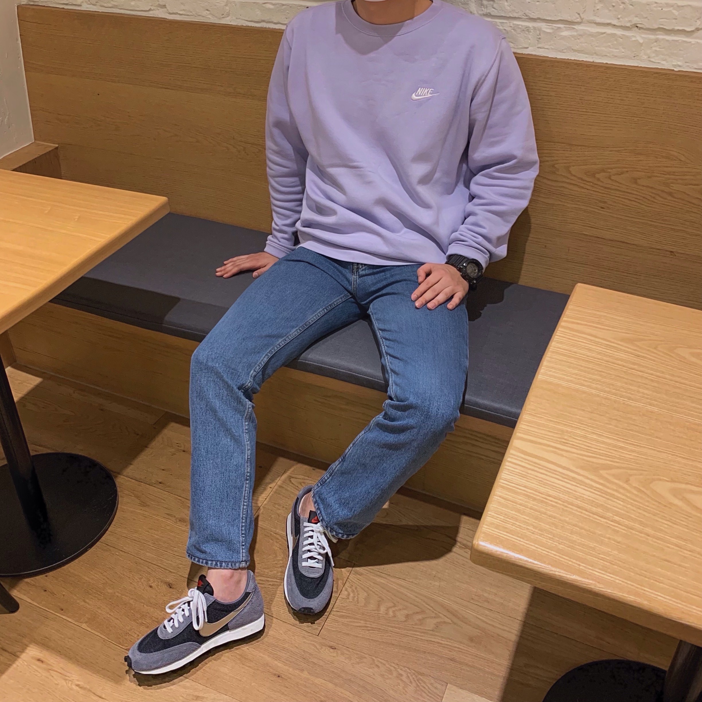 Nike Daybreak SP Black Metallic Silver 착용 스타일
