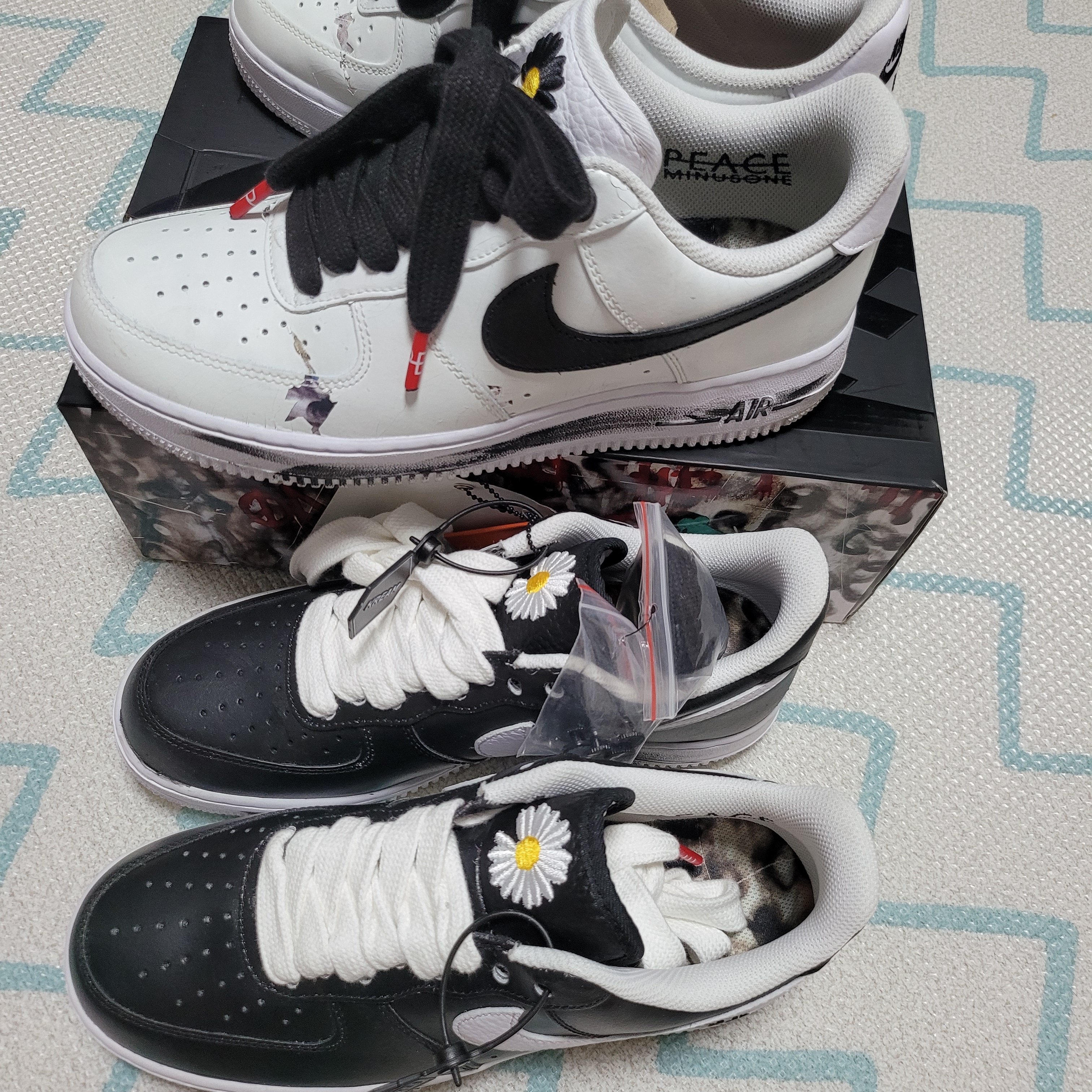 Nike x Peaceminusone Air Force 1 Low Para-Noise, Nike x Peaceminusone Air Force 1 Low Para-Noise 2.0 착용 스타일