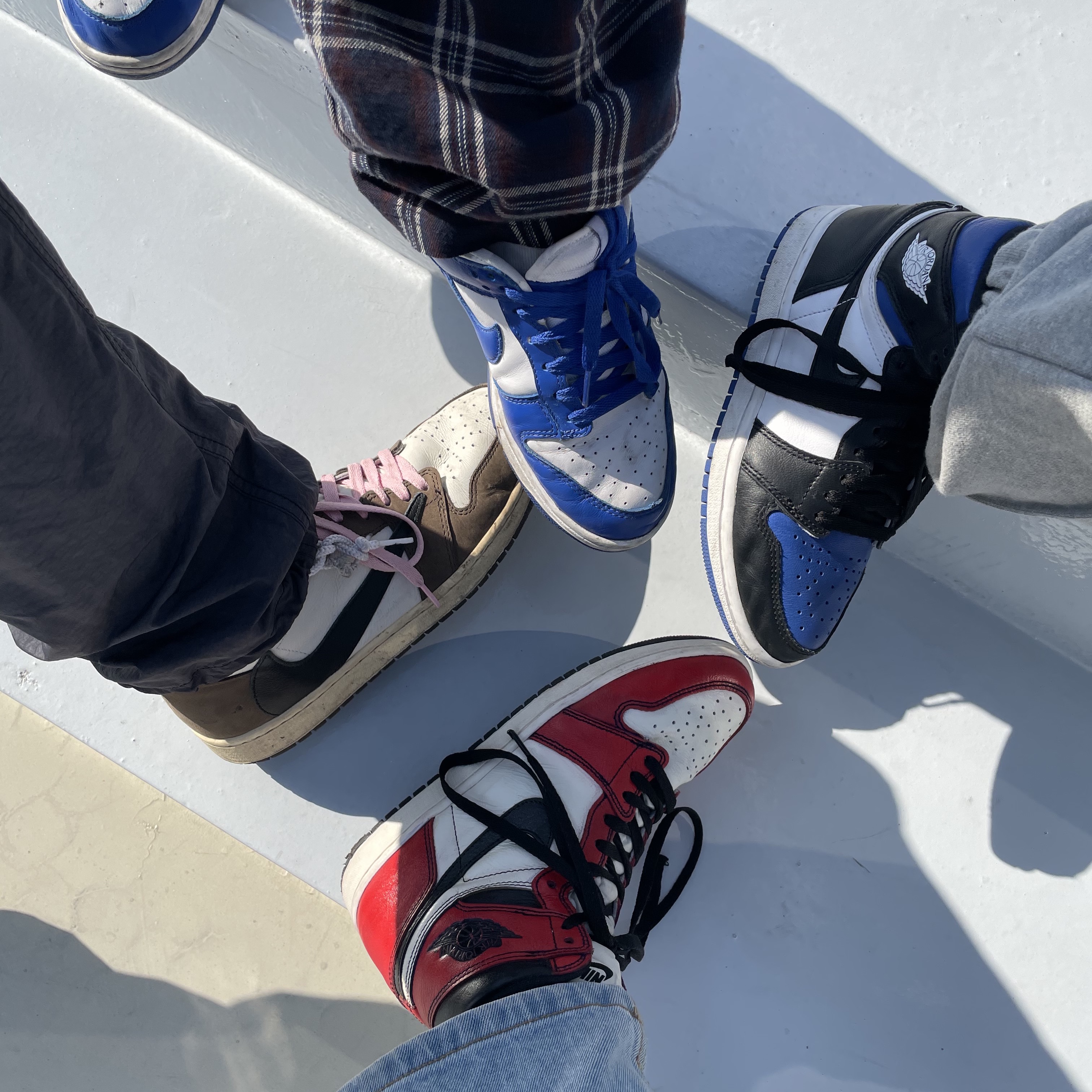 Jordan 1 Retro High OG Defiant SB LA to Chicago, Jordan 1 Retro High OG Royal Toe 착용 스타일
