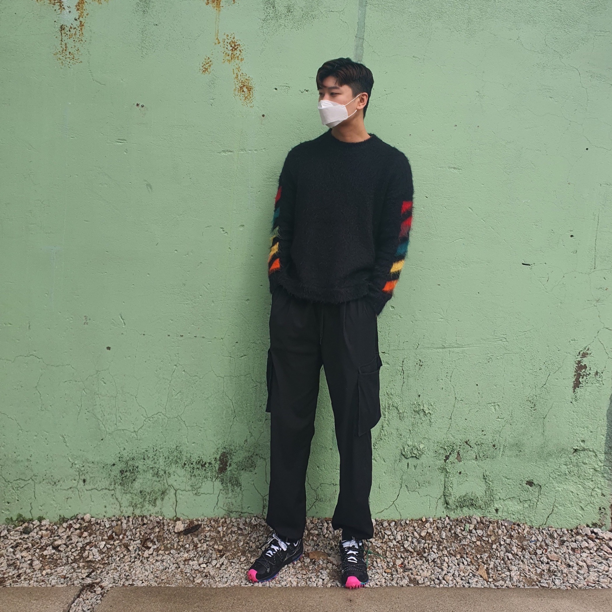 Nike x Stussy NRG ZR Fleece Crewneck Heather Grey - US/EU, Nike x Stussy NRG ZR Fleece Pants Heather Grey - US/EU 착용 스타일 - 3
