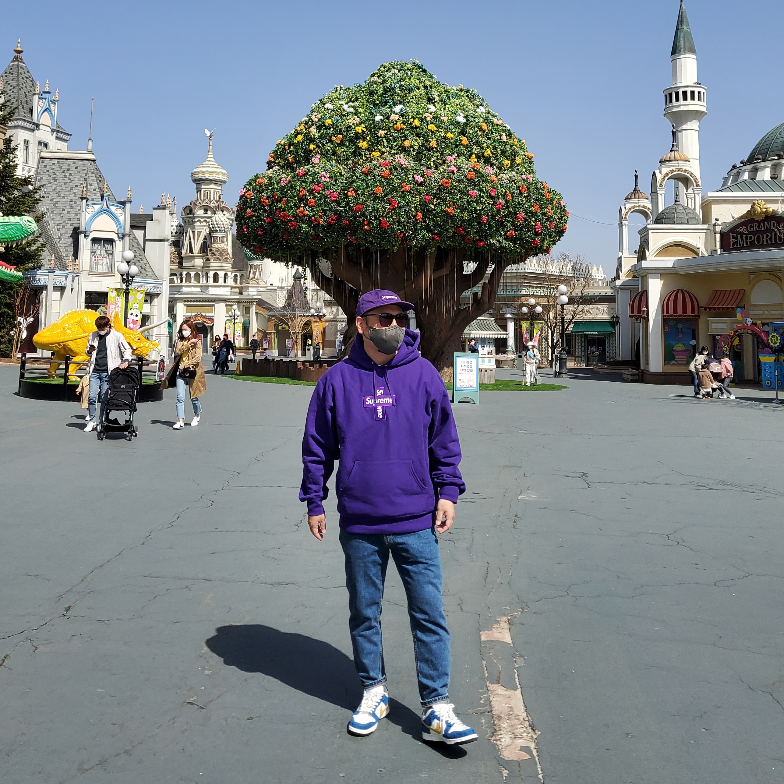 Supreme Cross Box Logo Hooded Sweatshirt Purple - 20FW, Nike x Kasina Dunk Low 80's Bus 착용 스타일 - 2