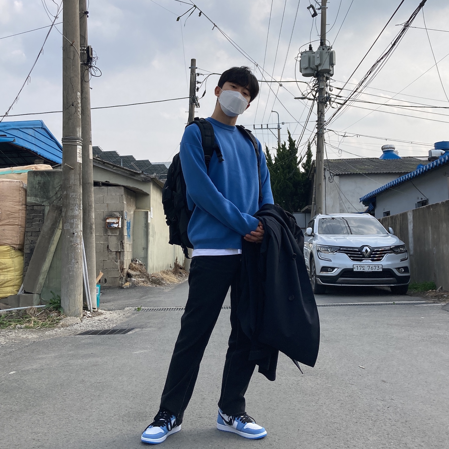 Jordan 1 Retro High OG University Blue 착용 스타일