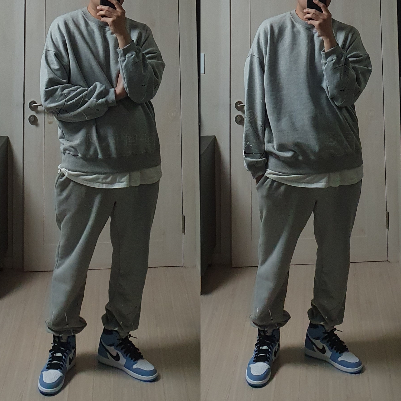 Jordan 1 Retro High OG University Blue 착용 스타일