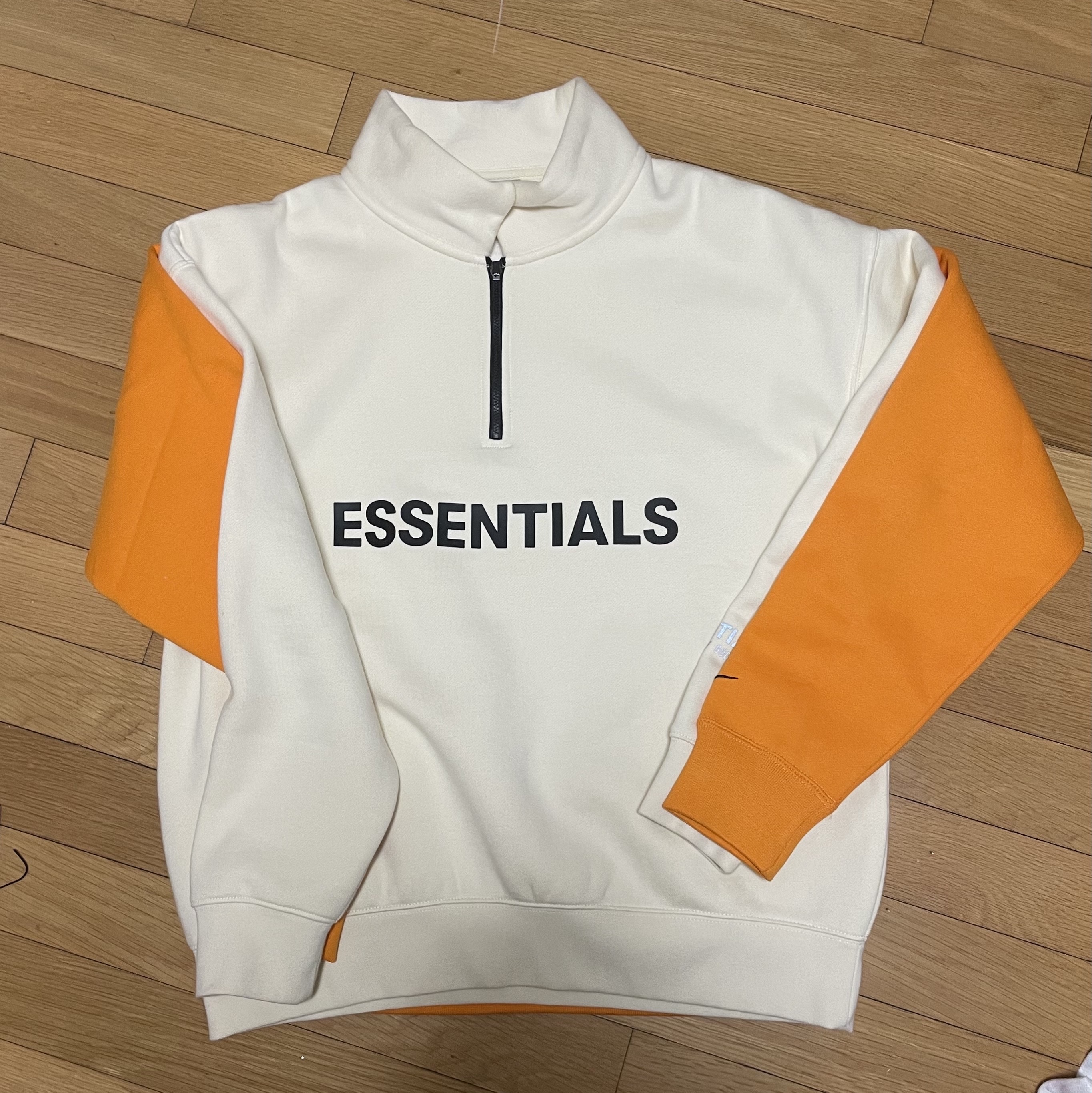 Nike x Kim Jones Fleece Crew Circuit Orange - Asia, Essentials 3D Silicon Applique Pullover Hoodie Oatmeal/Oatmeal Heather/Light Heather Oatmeal 2020 착용 스타일 - 3