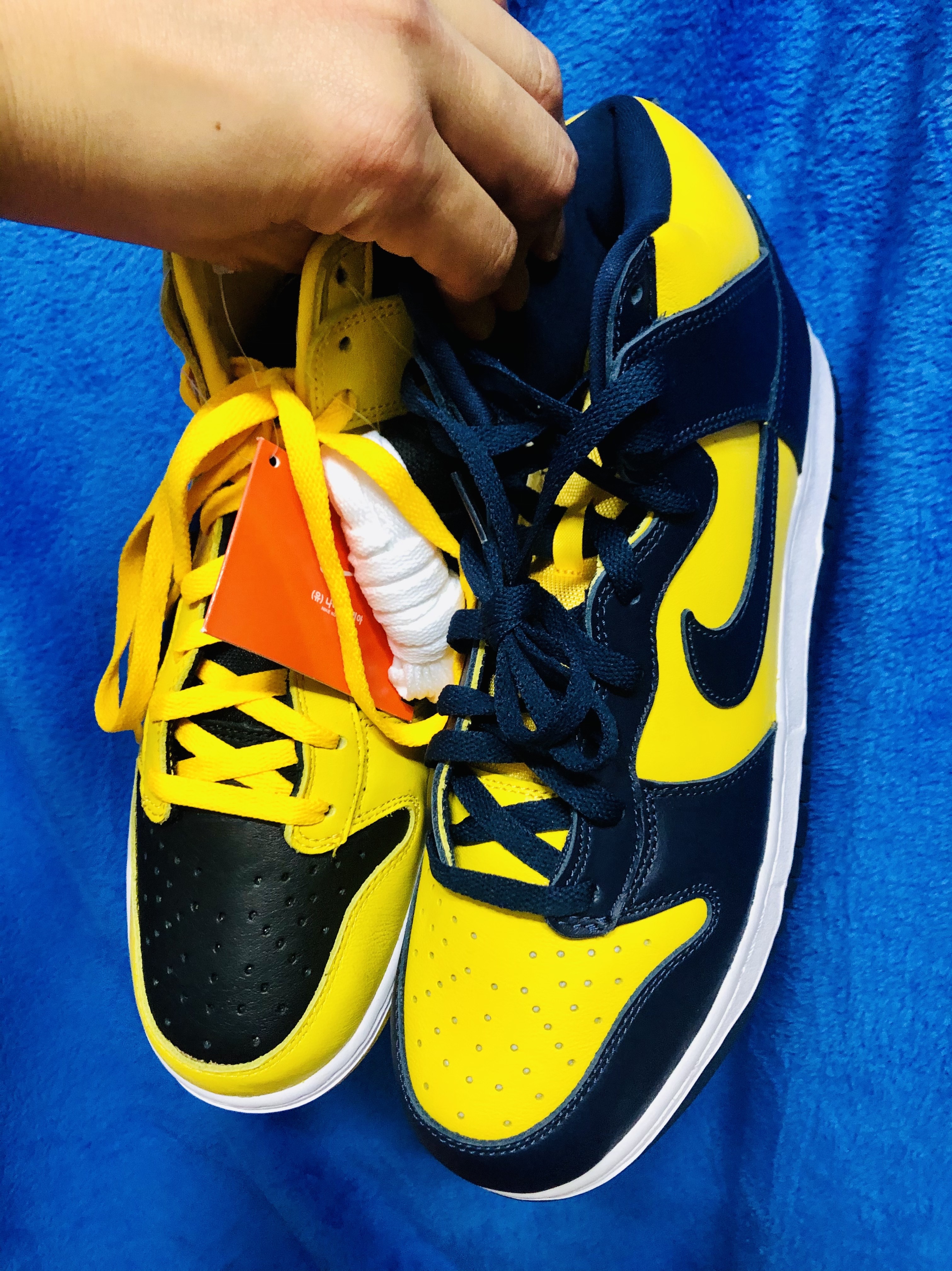 Nike Dunk High SP Varsity Maize, Nike Dunk High SP Maize & Blue 착용 스타일 - 4