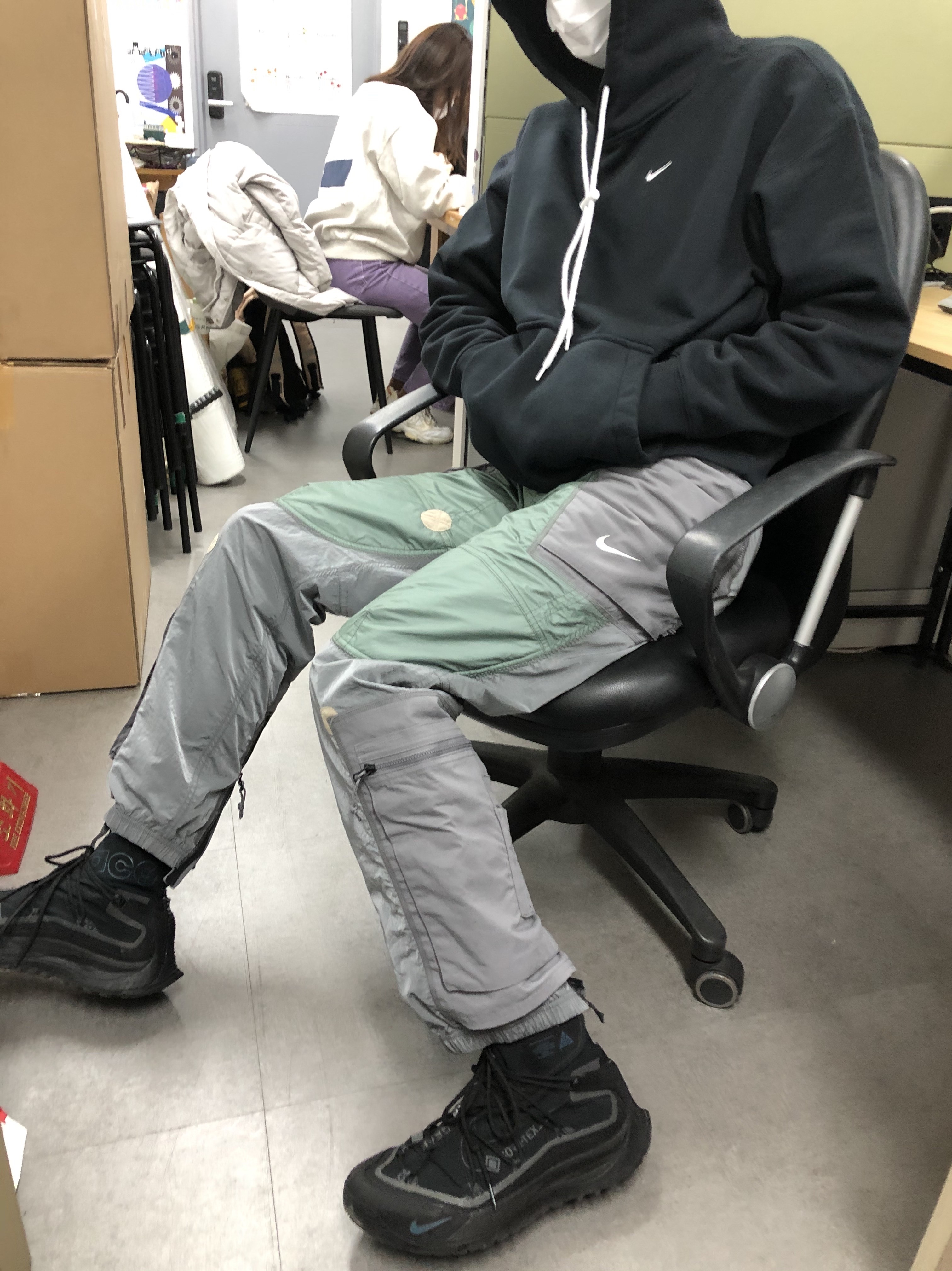 Nike M NRG Hoodie Black White, Nike ACG Terra Antarktik Gore-Tex Anthracite 착용 스타일