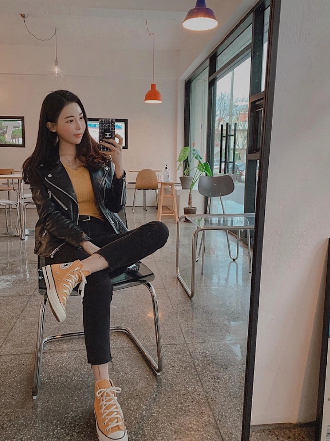 Converse Chuck 70 Hi Black, Converse Chuck 70 High Rush Blue 착용 스타일 - 3