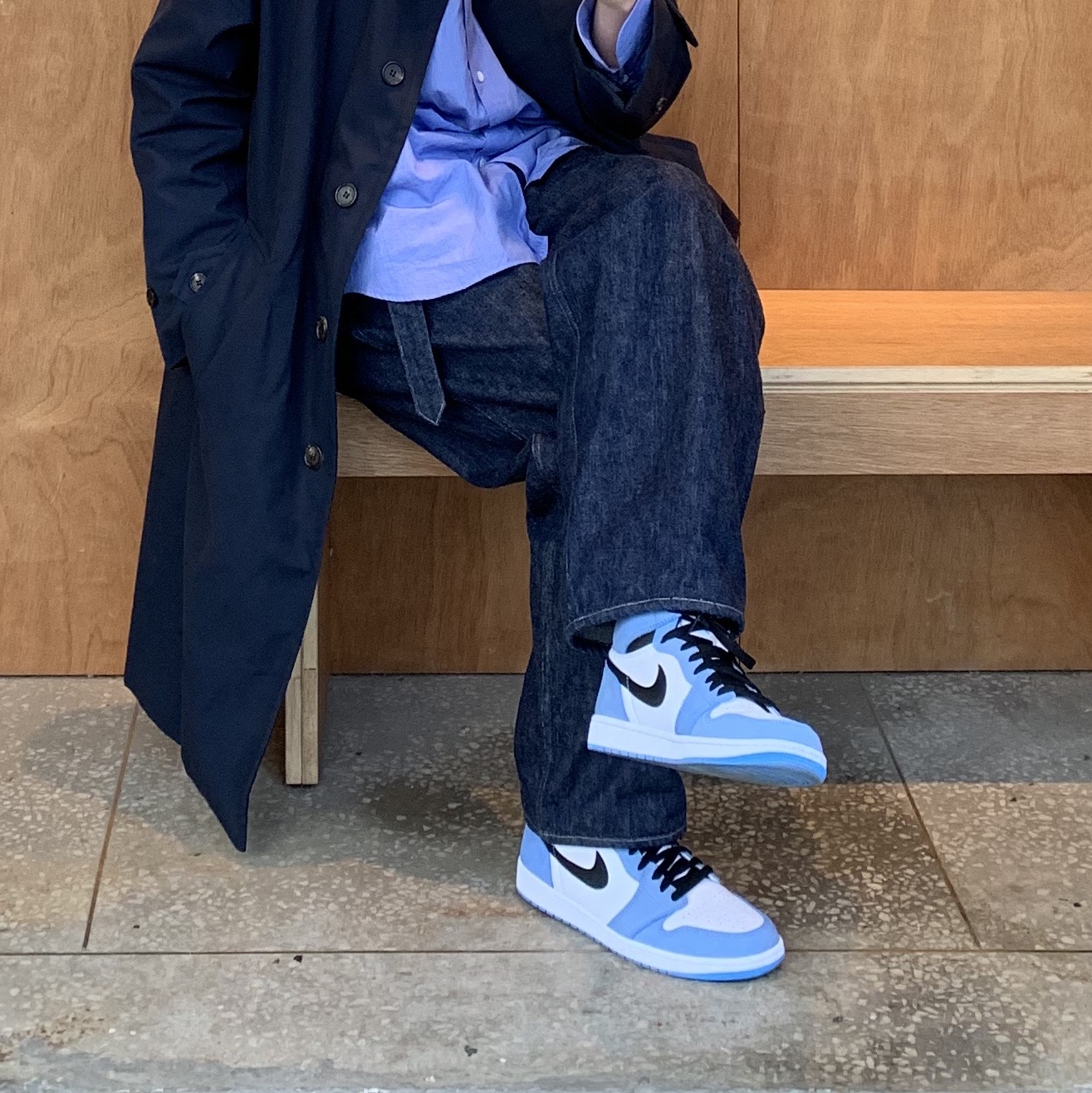 Jordan 1 Retro High OG University Blue 착용 스타일