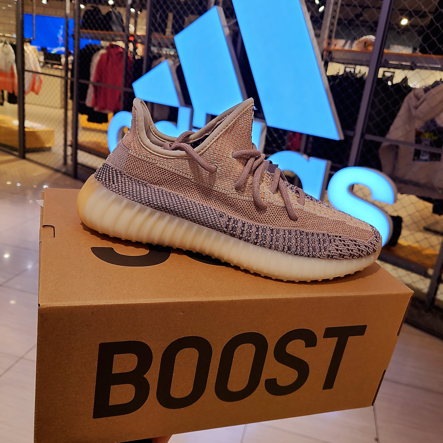 Adidas Yeezy Boost 350 V2 Ash Pearl 착용 스타일