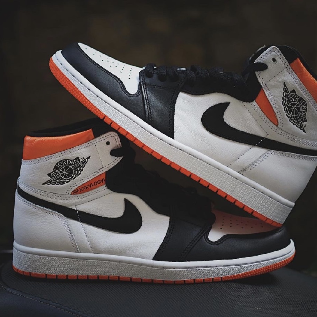 Jordan 1 Mid Team Orange Black, Jordan 1 Mid Shattered Backboard 착용 스타일 - 5