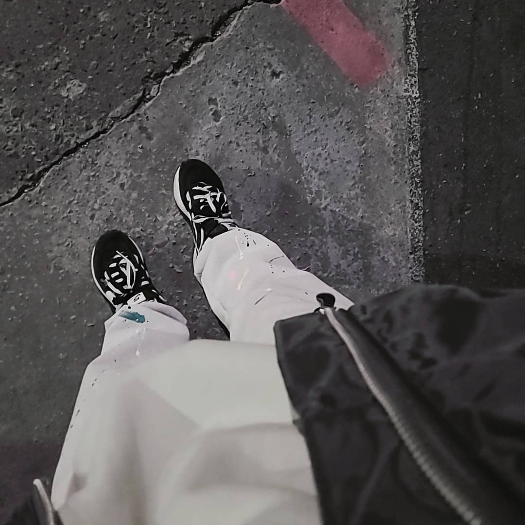 Nike x Sacai VaporWaffle Black White 착용 스타일 - 2