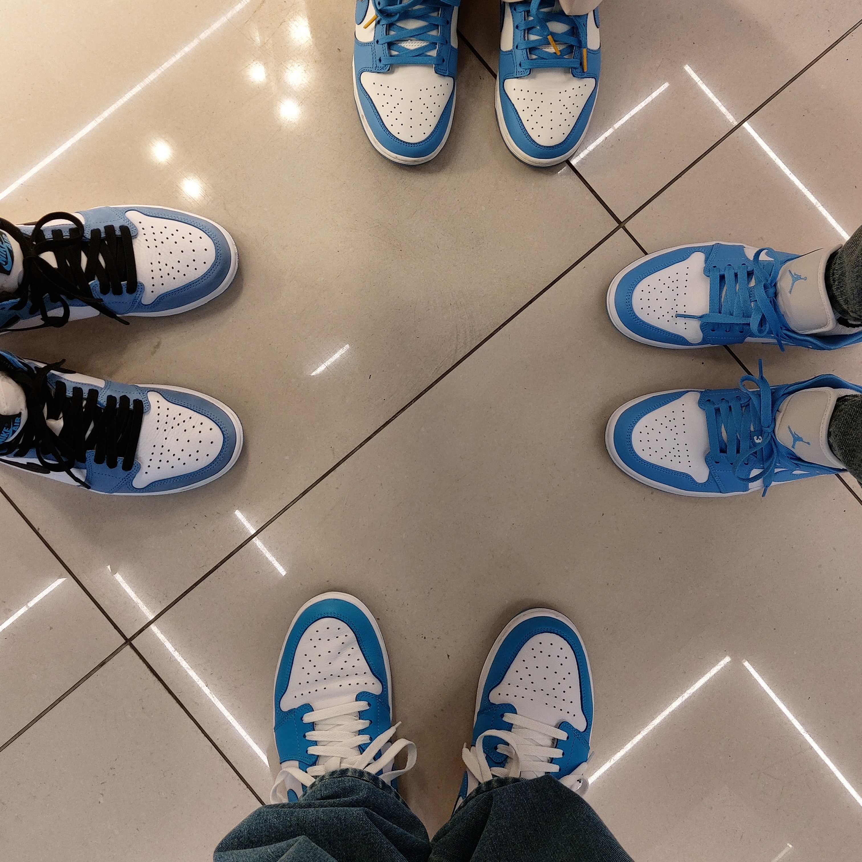 (W) Jordan 1 Low UNC University Blue, Jordan 1 Low SB UNC 착용 스타일