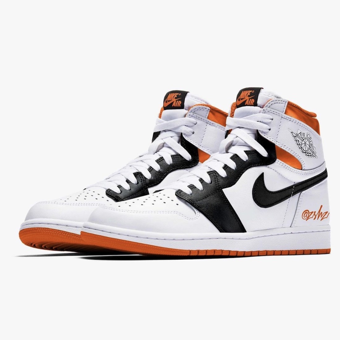 Jordan 1 Mid Team Orange Black, Jordan 1 Mid Shattered Backboard 착용 스타일 - 3