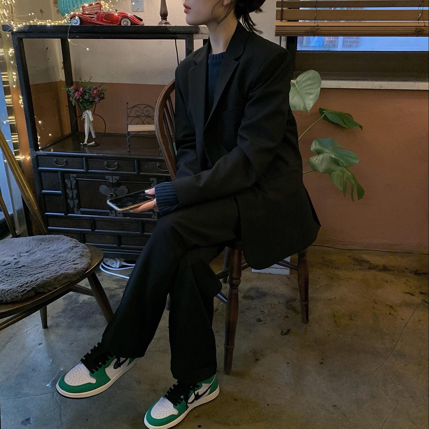 (W) Jordan 1 Retro High OG Lucky Green 착용 스타일